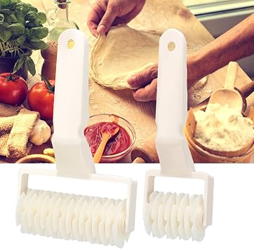 2PCS Lattice Pastry Roller, Dough Rolling Cutter for Cookie, Pie, and Bread Baking
