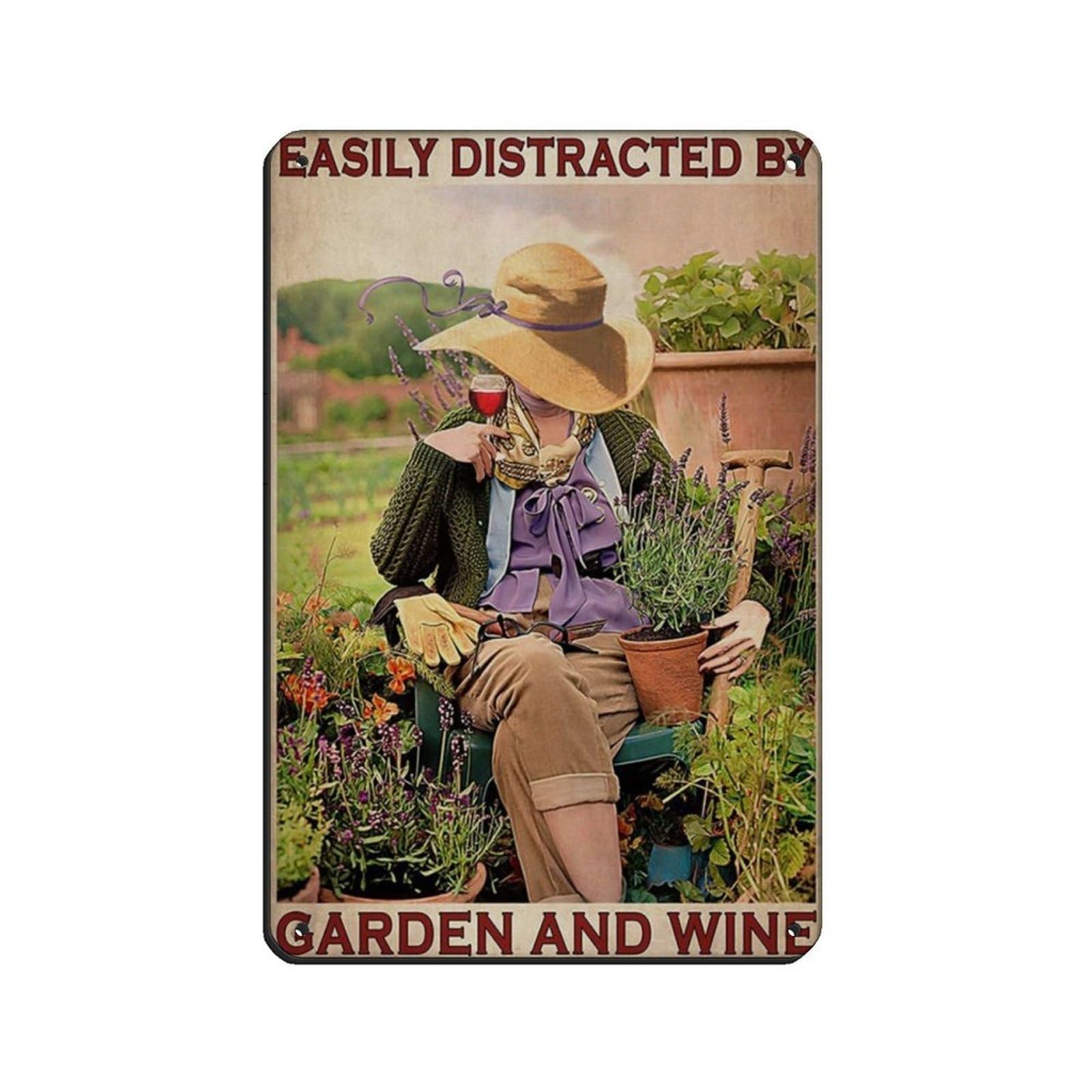 Girls Poster, Garden Lover Poster（1） Tin Sign Vintage Metal Pub Club Cafe Bar Home Wall Art Decoration Poster Retro 8x12inch(20x30cm)