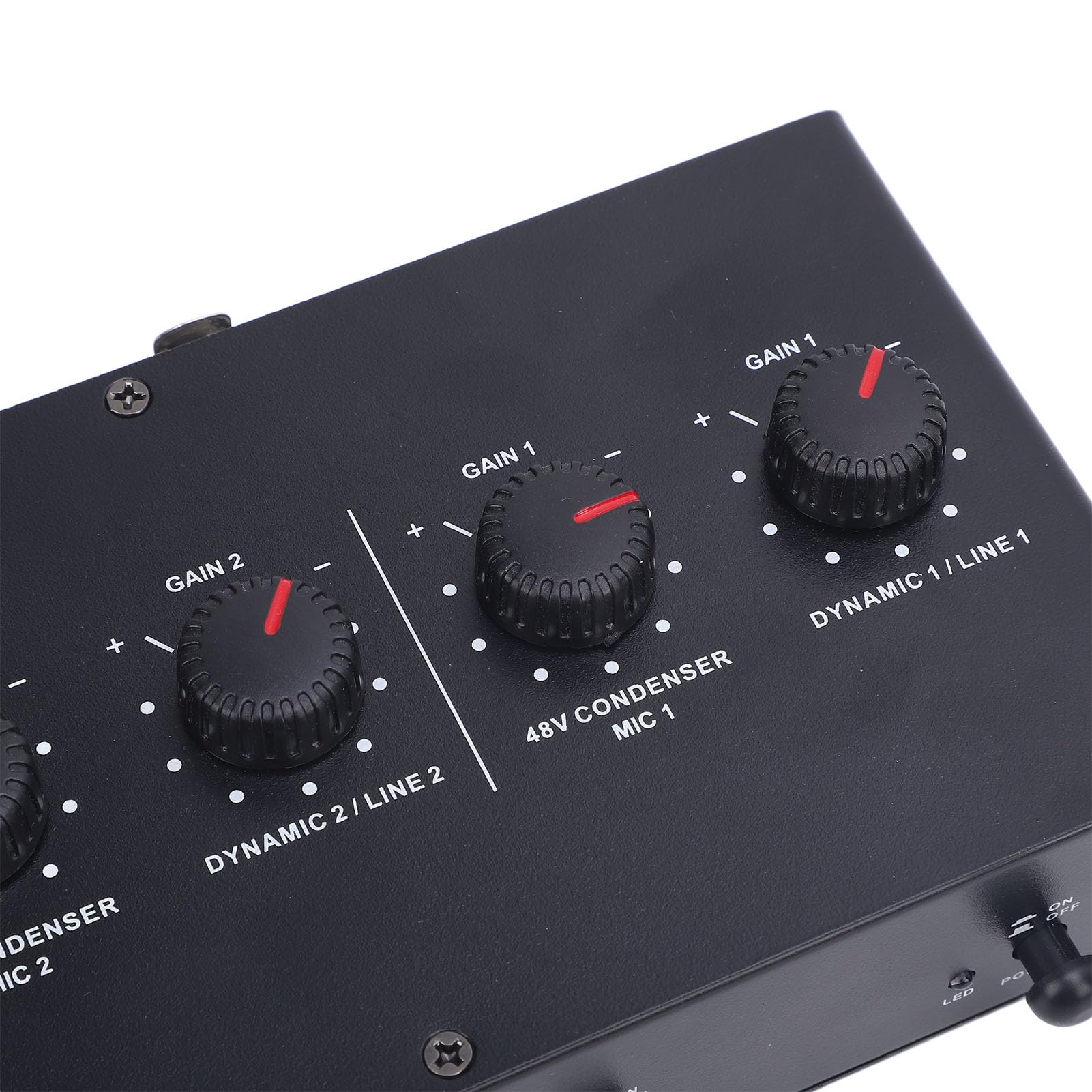 Jeffergarden 2-Kanal-Mikrofonverstärker, USB-betrieben, Phantomspeisung, Ideal für Dynamische und Kondensatormikrofone, 48 V Spannung, Geeignet für Studios und Musiker