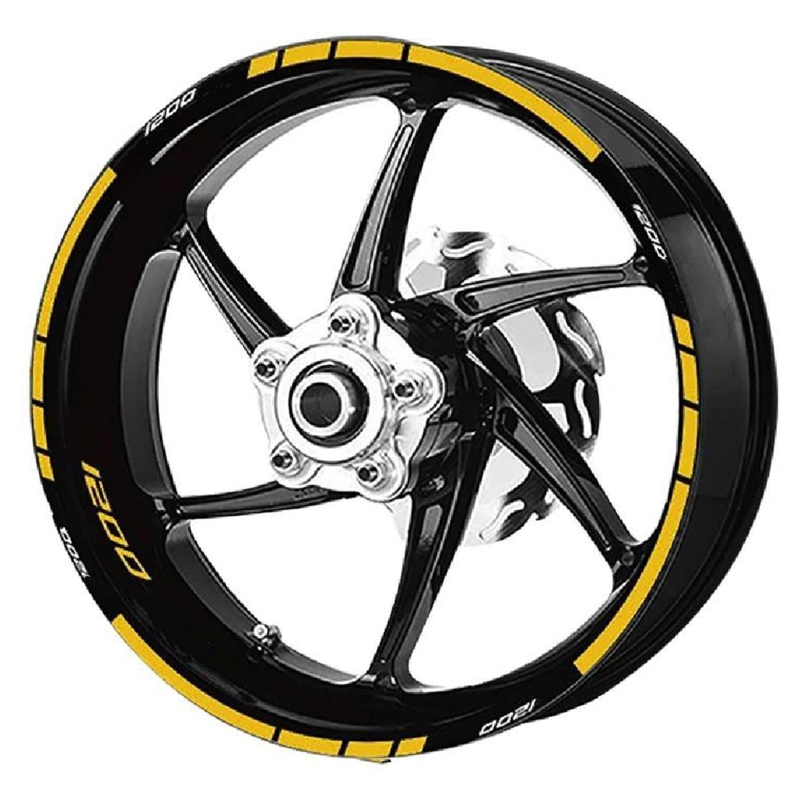 Motorrad-Felgenrandaufkleber Für Vorder- Und Hinterräder, Reflektierende Streifen, Felgenaufkleber Für BMW R1200RS R1200 Rs(Style 4)