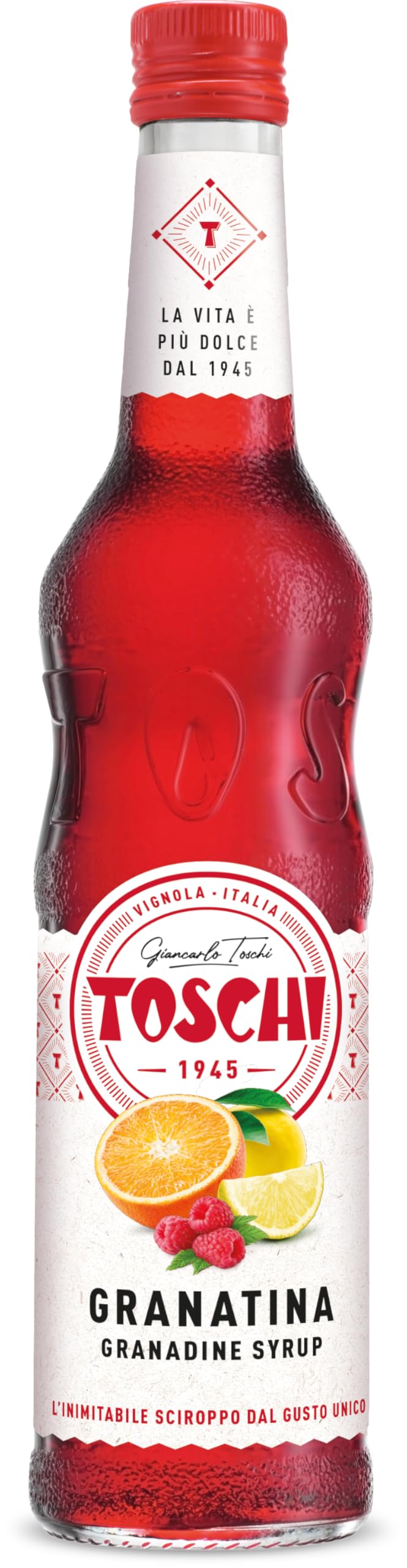 Sciroppi Tradizionali Toschi 740 gr nei gusti: Amarena, Menta, Fragola, Granatina, Limone e Orzata.