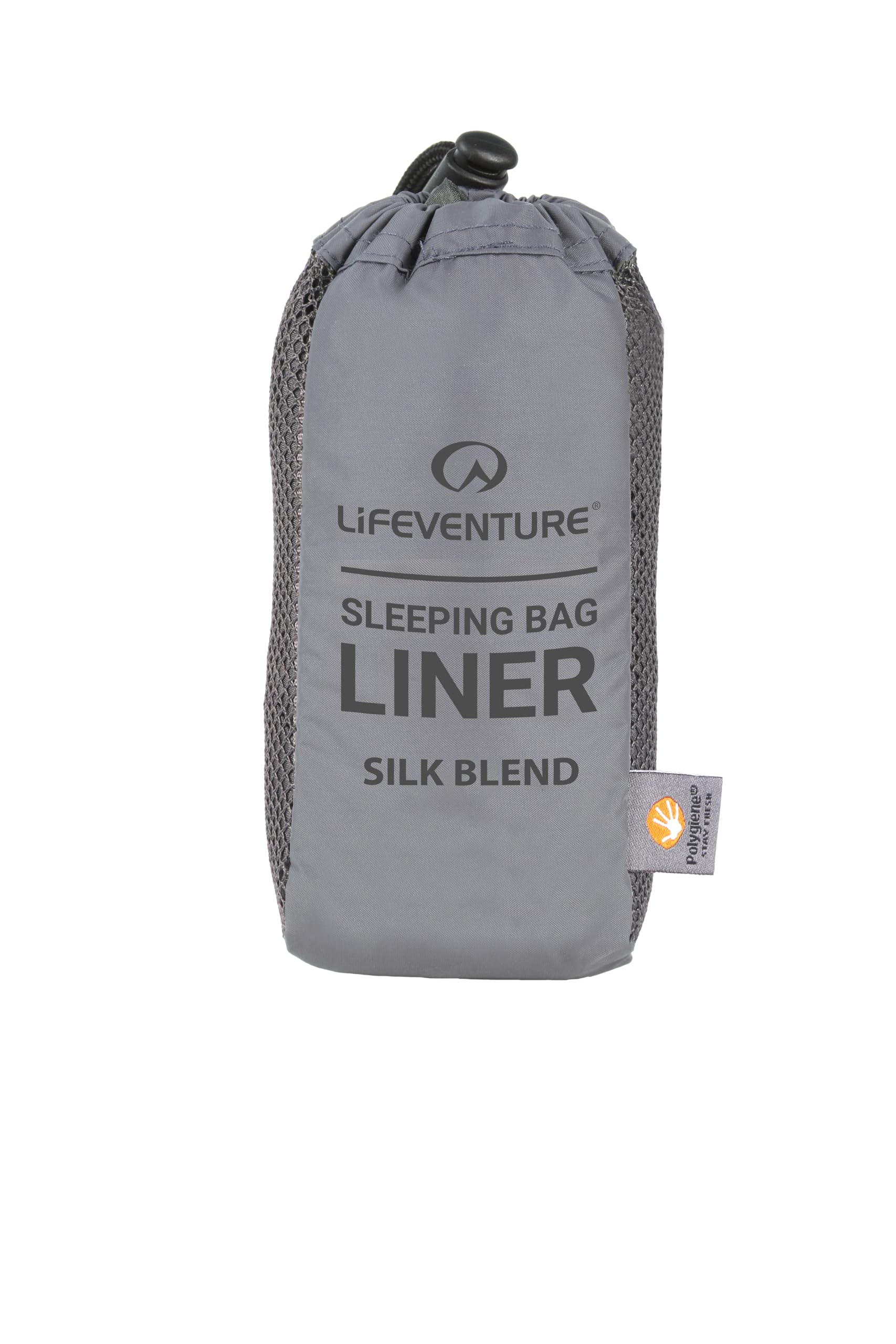Lifeventure Fodera per sacco a pelo in seta, da viaggio e campeggio, con Polygiene da usare da solo o per aggiungere calore al sacco a pelo, leggero da 122 g e confezione piccola (forma a mummia)