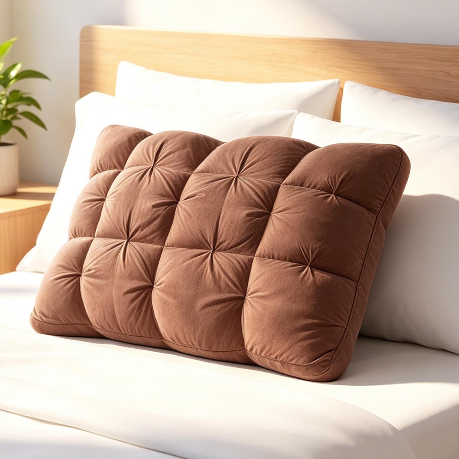 Cuscini Per Decorativi e Traspiranti | Cuscino in Piuma per gli Adulti, i Dormienti, il Collo, la Zona Lombare, le Gambe, la Lettura, Casa, l'Hotel, il Viaggio