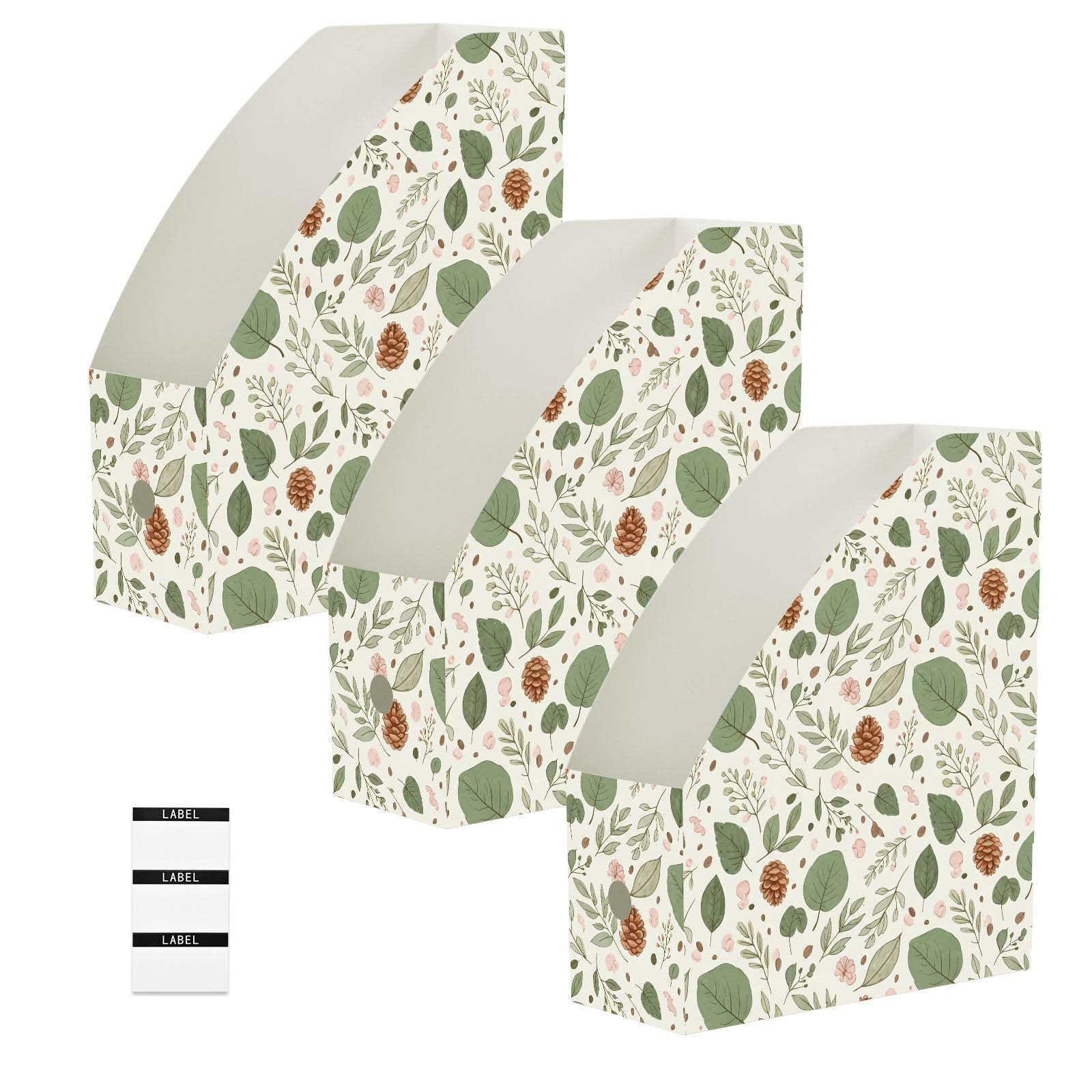 Organizer per cartelle portadocumenti estetico floreale pastello con