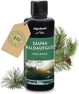 AllgäuQuelle® Saunaaufguss [100% reine Bio Öle] Naturluft Alpenzirbe Fichte Latschenkiefer Minze 100ml