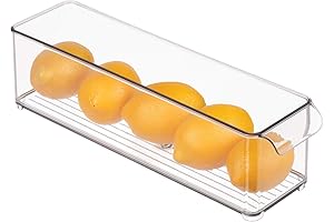 Pantry and Kitchen Organizer Bin With Easy Grip Handles