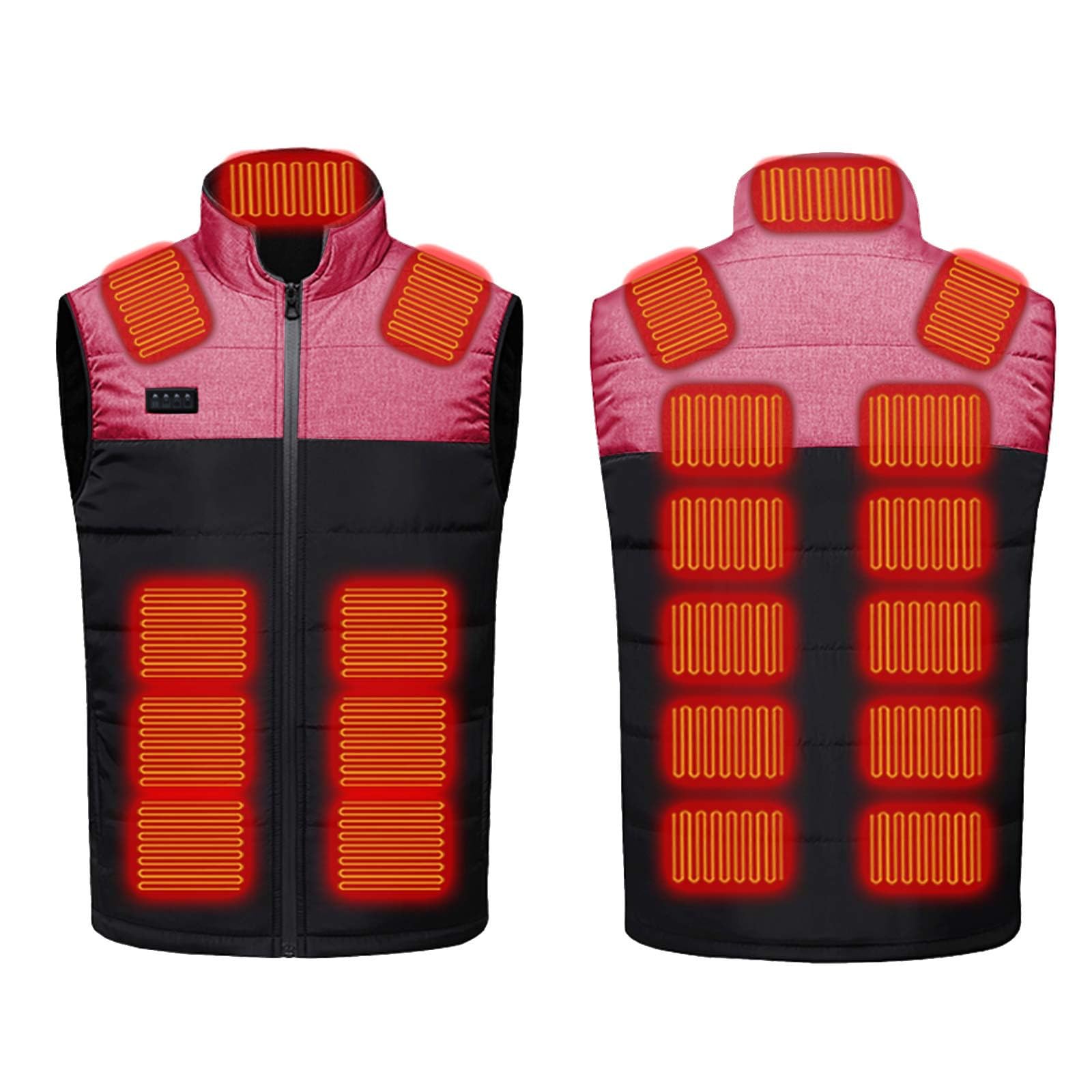 Gilet Riscaldato Uomo e Donna,21 Zone di Riscaldamento Cappotto con 3 Temperatura Regolabile Gilet,Riscaldata Elettrico USB Giubbotto Invernale Caldo Giacche Taglie Forti Abbigliamento