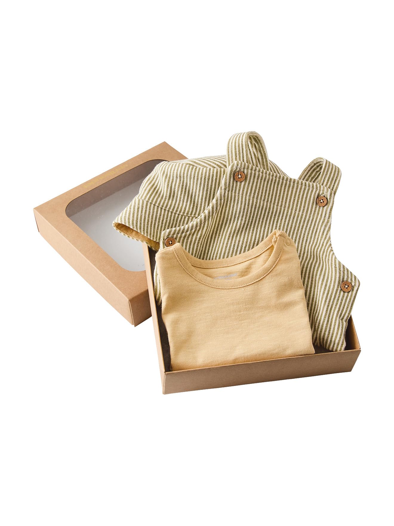 VERTBAUDET Ensemble bébé garçon salopette et bob
