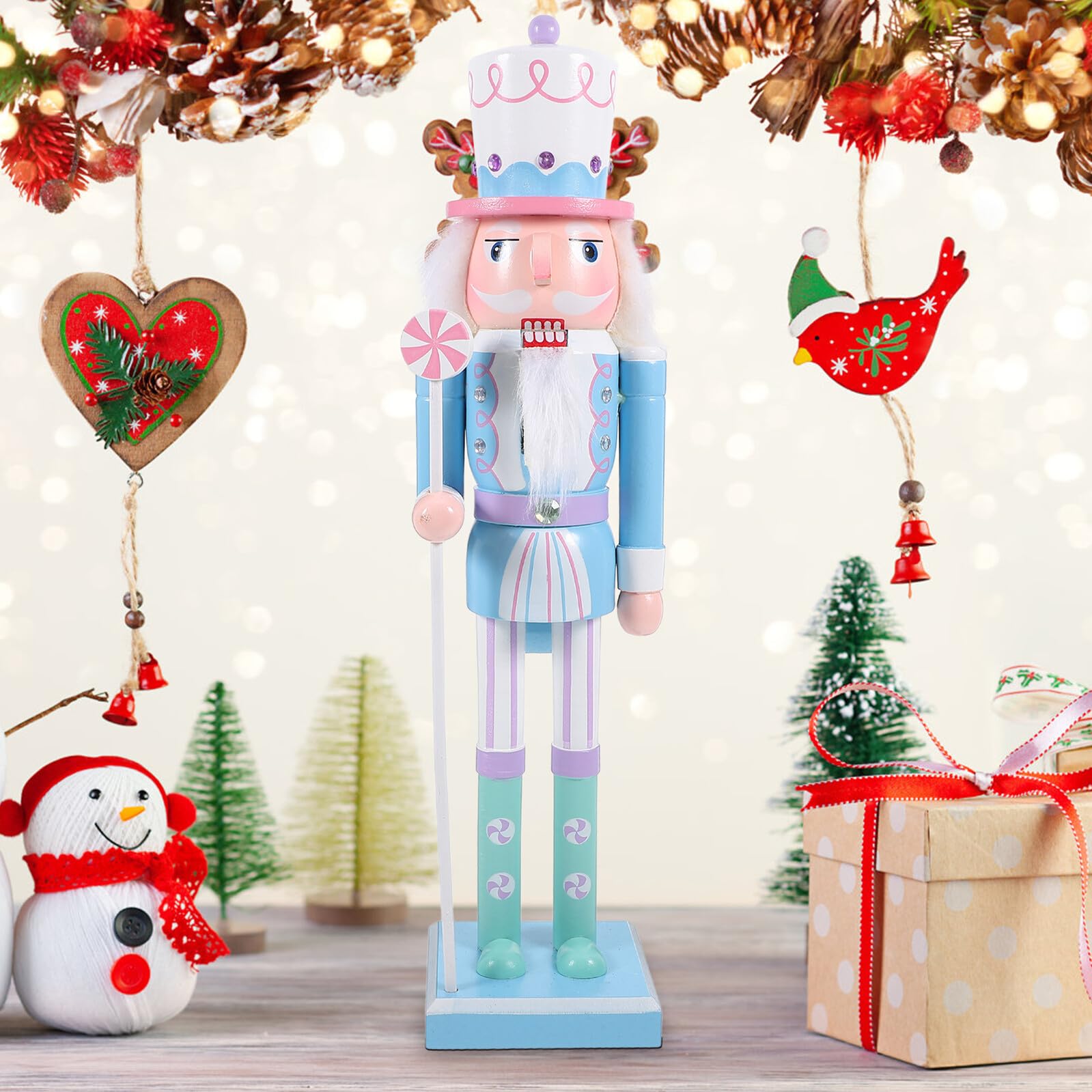 Toyvian Holz Nussknacker Figur Traditionell für Weihnachtsdeko Tischdeko Geschenk Idea für Zuhause Hotel Restaurant