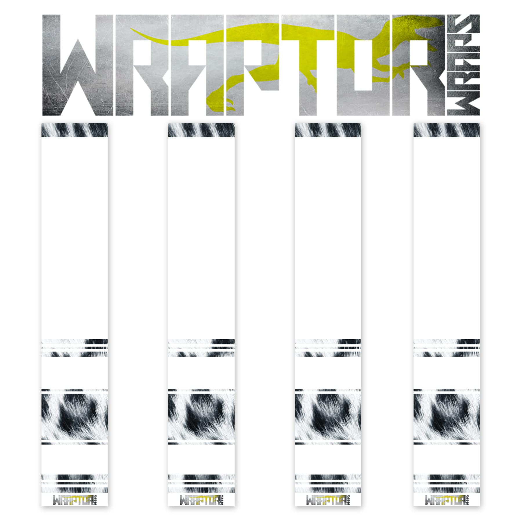 na-1 Wraptor Wraps Archery Arrow Wraps - Snow Leopard HD Arrow Wraps - Window Wrap Design - Pack of 13-150mm Length - Medium Width