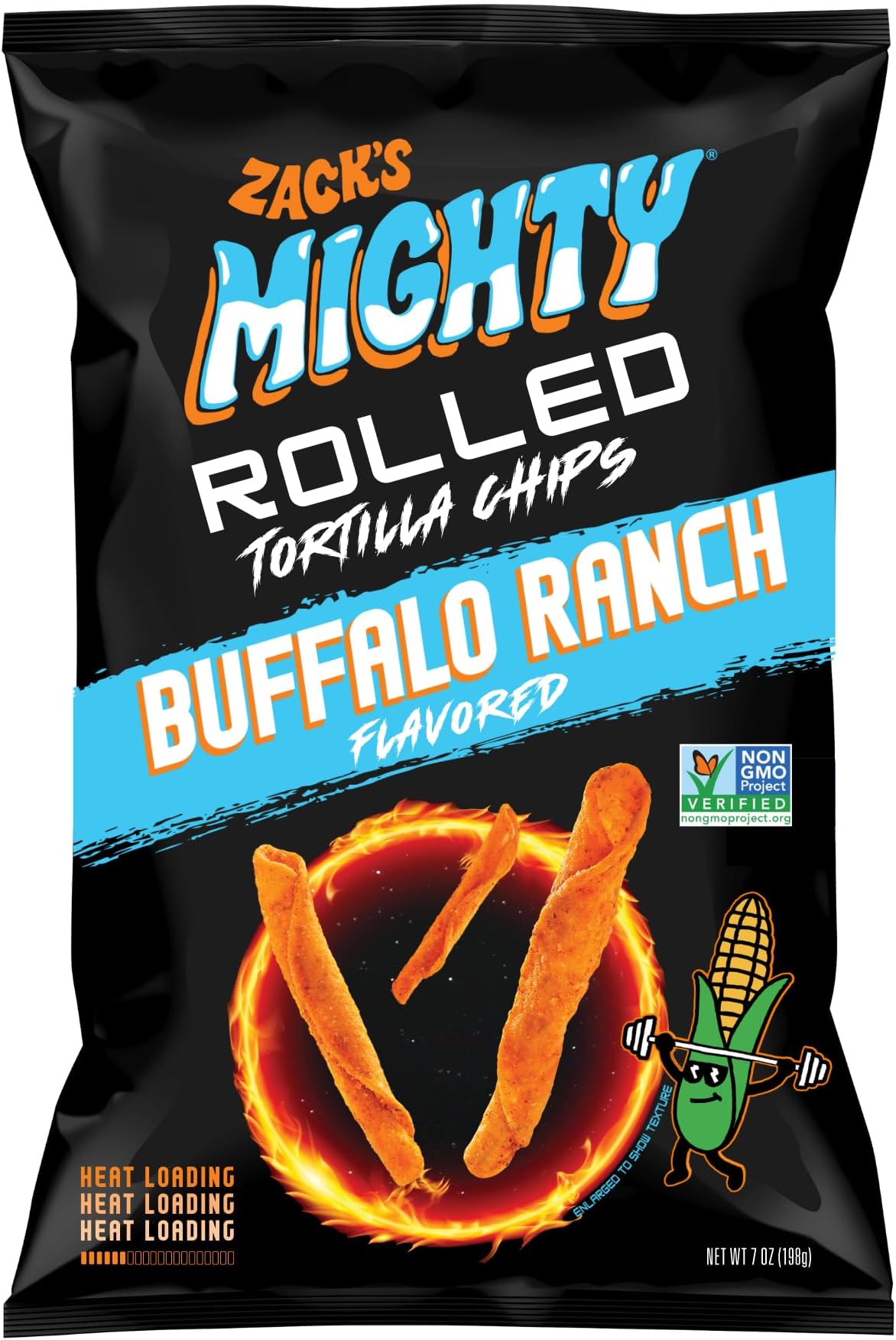 Zack's Mighty Buffalo Ranch Rolled Tortilla Chips, 7 OZ