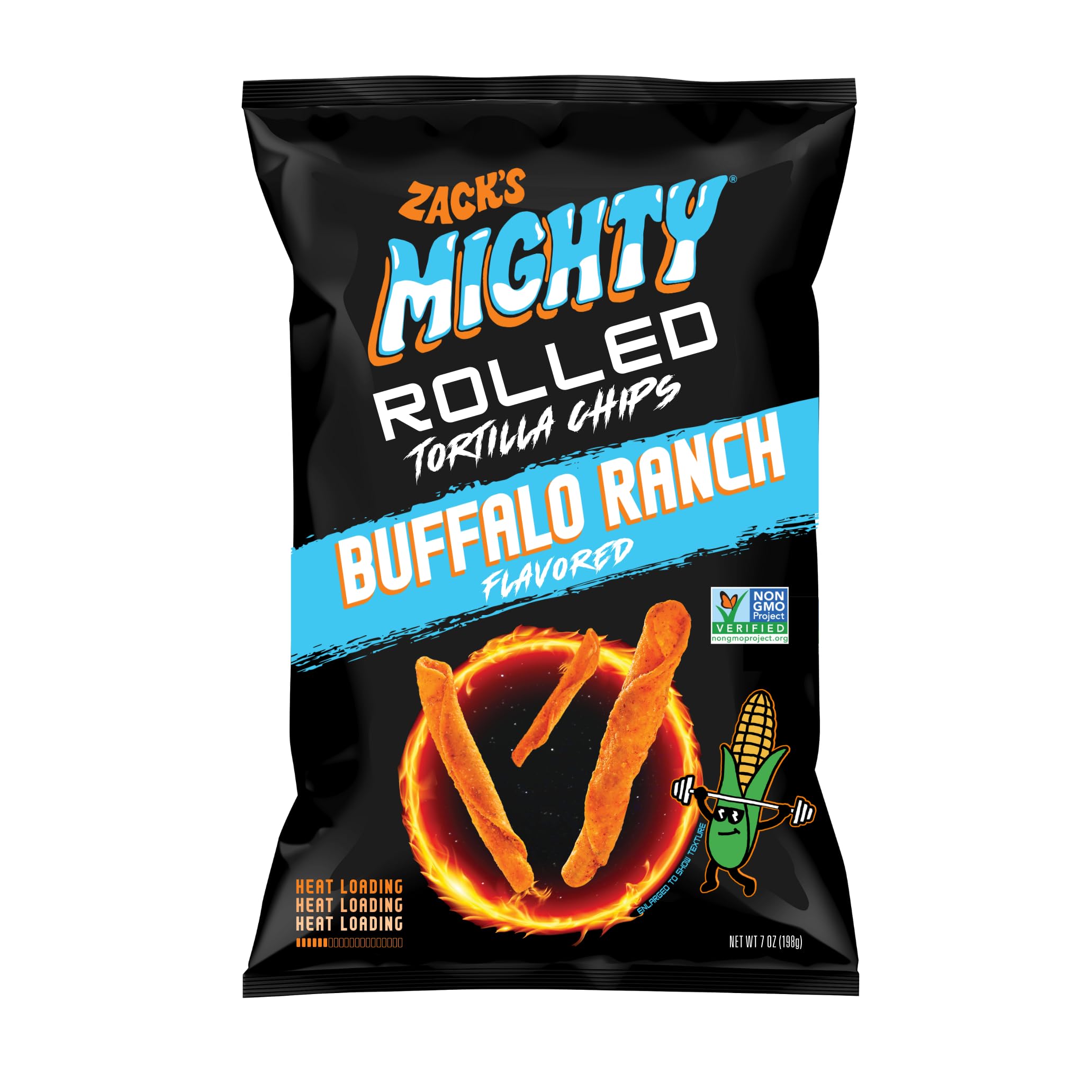 Amazon.com: Zack's Mighty Buffalo Ranch Rolled Tortilla Chips, 7 OZ