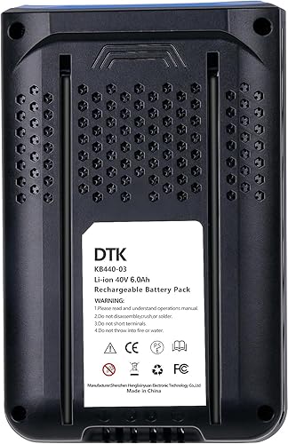 Miniatura 7 de DTK Repuesto para batería Kobalt 40V MAX 6000mAh KPM1040A-03, KM-1640-06, KM 4040-06, batería de herramienta eléctrica inalámbrica