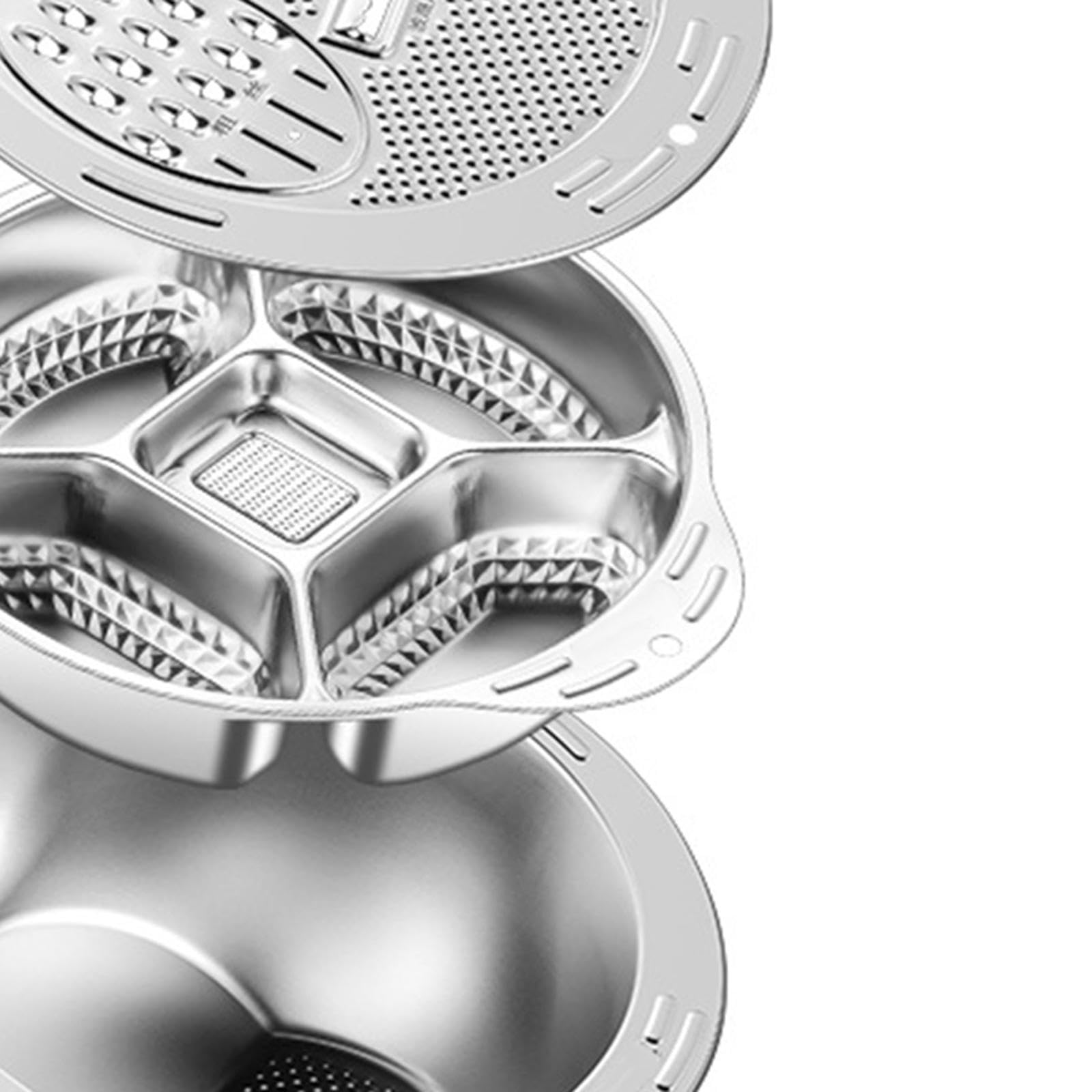 Colador Multifuncional, Juego de para Arroz, Rallador de Acero Inoxidable, Cesta para Verduras, Recipiente para Lavar Alimentos, Resistente a, Acero Inoxidable 201, tal como se describe