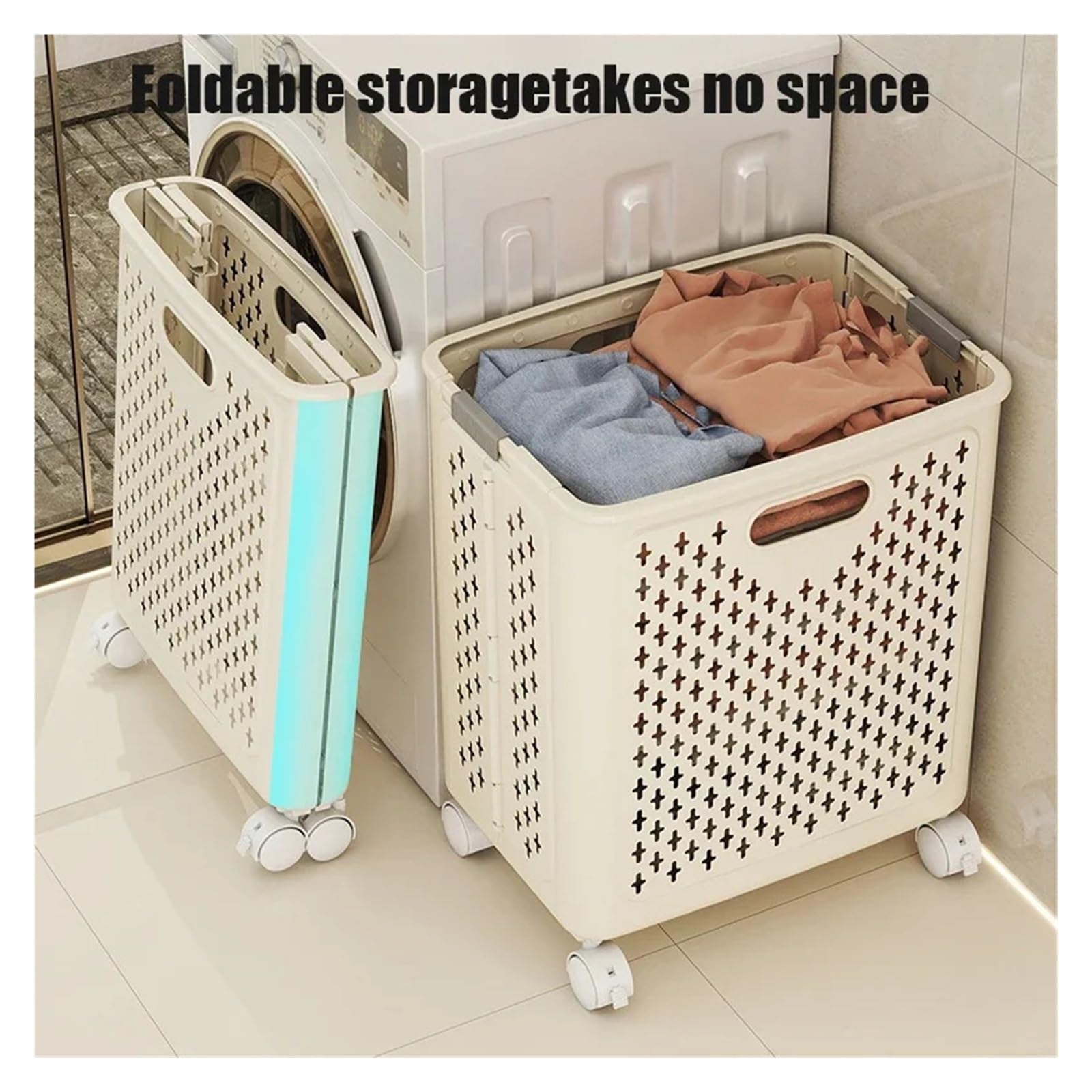 Carrello Biancheria Cestino portaoggetti multifunzionale