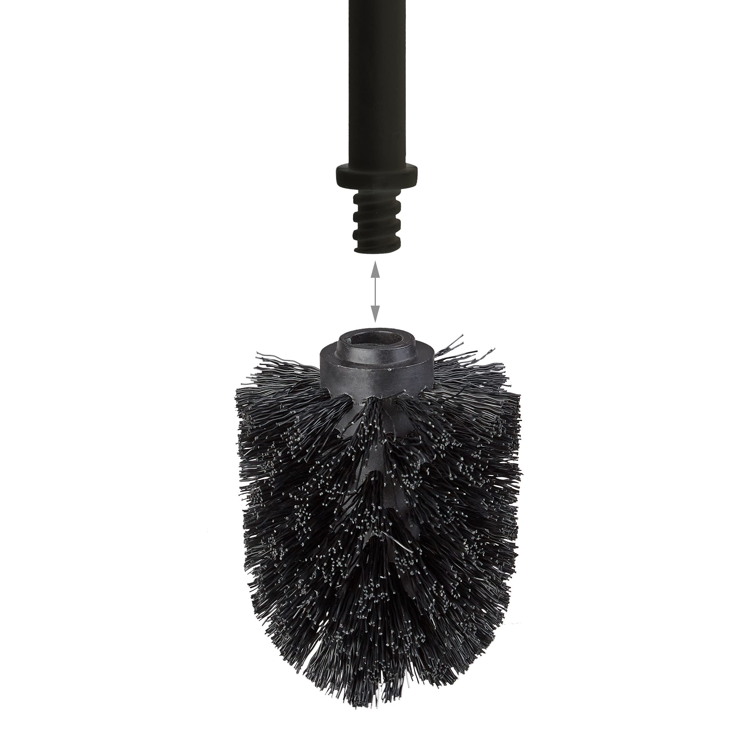 Relaxdays WC Bürstenkopf 5er Set, lose Toilettenbürsten Gewinde 12 mm, Badzubehör, Ersatzbürstenkopf Durchmesser 8 cm, 2 Farben