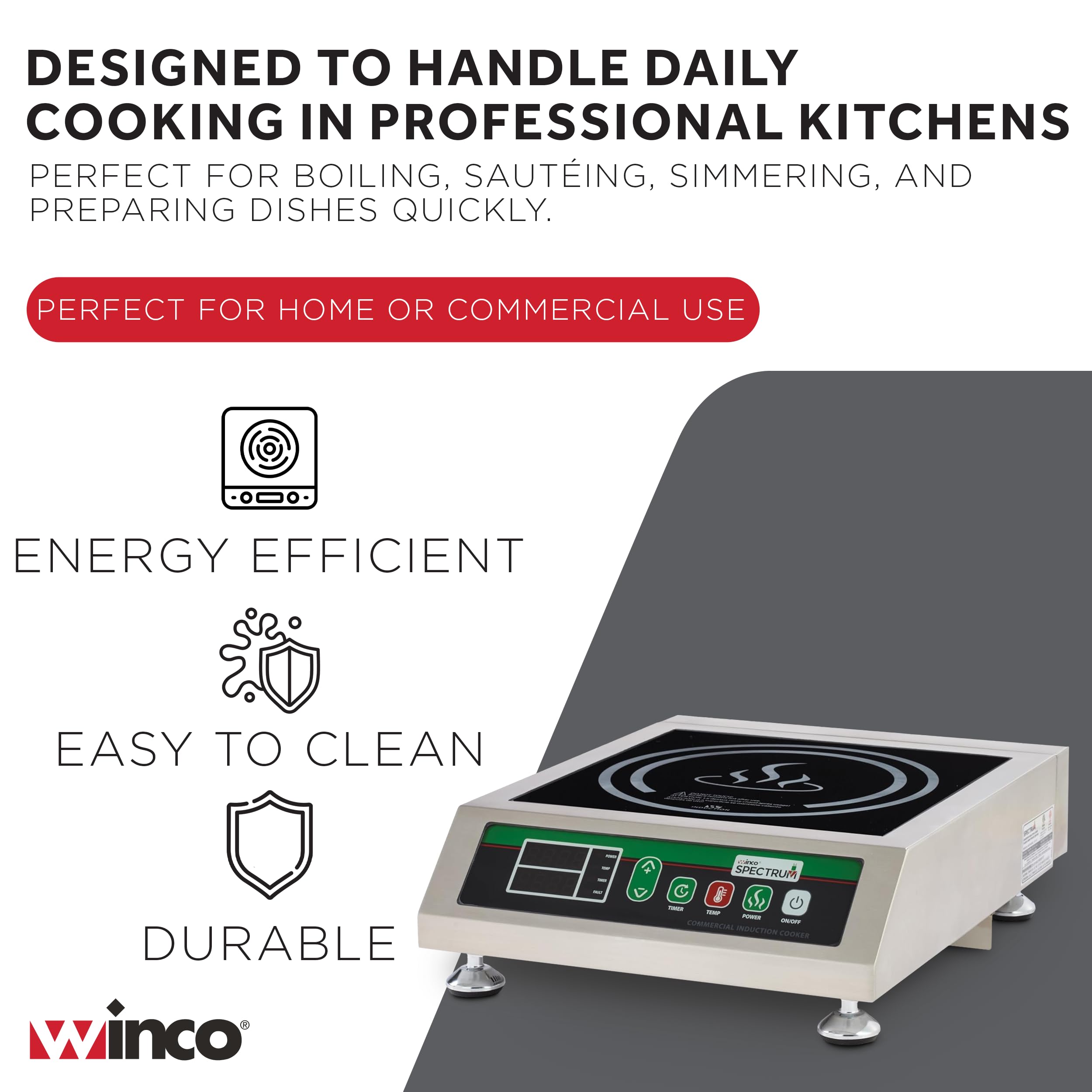Winco Induction Cooktop - Commercial Grade -3