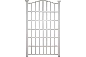 Grande 54"W x 90"H Vinyl Trellis for Climbing Plants Outdoor, Perfect for Privacy