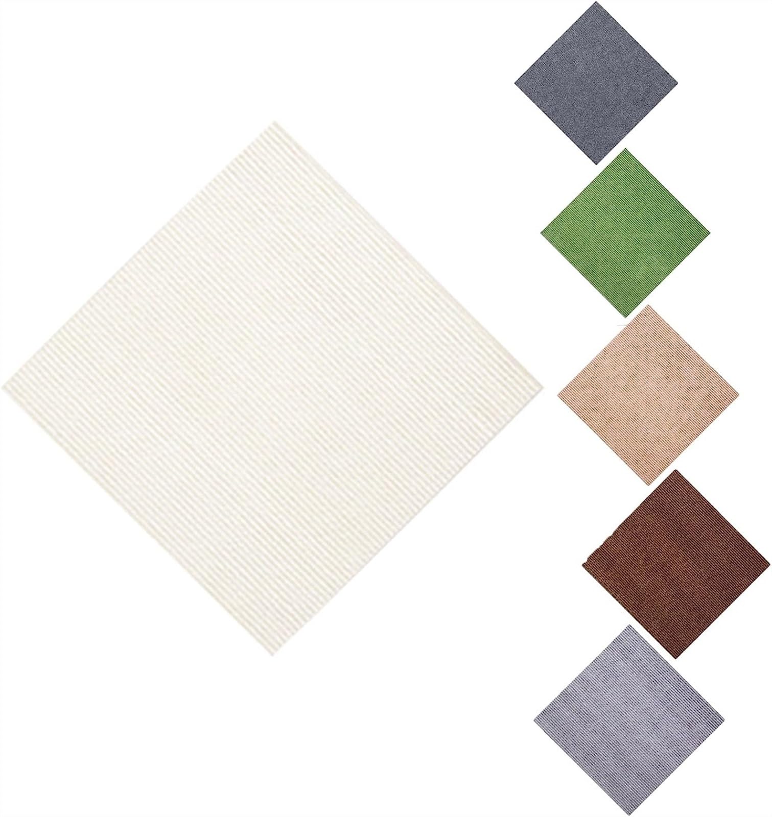 Cxvhsertwr Beige Carpet Squares, Carpet Tiles 20X20in Self-Adhesive Multi-Purpose Squares(,25Pcs)