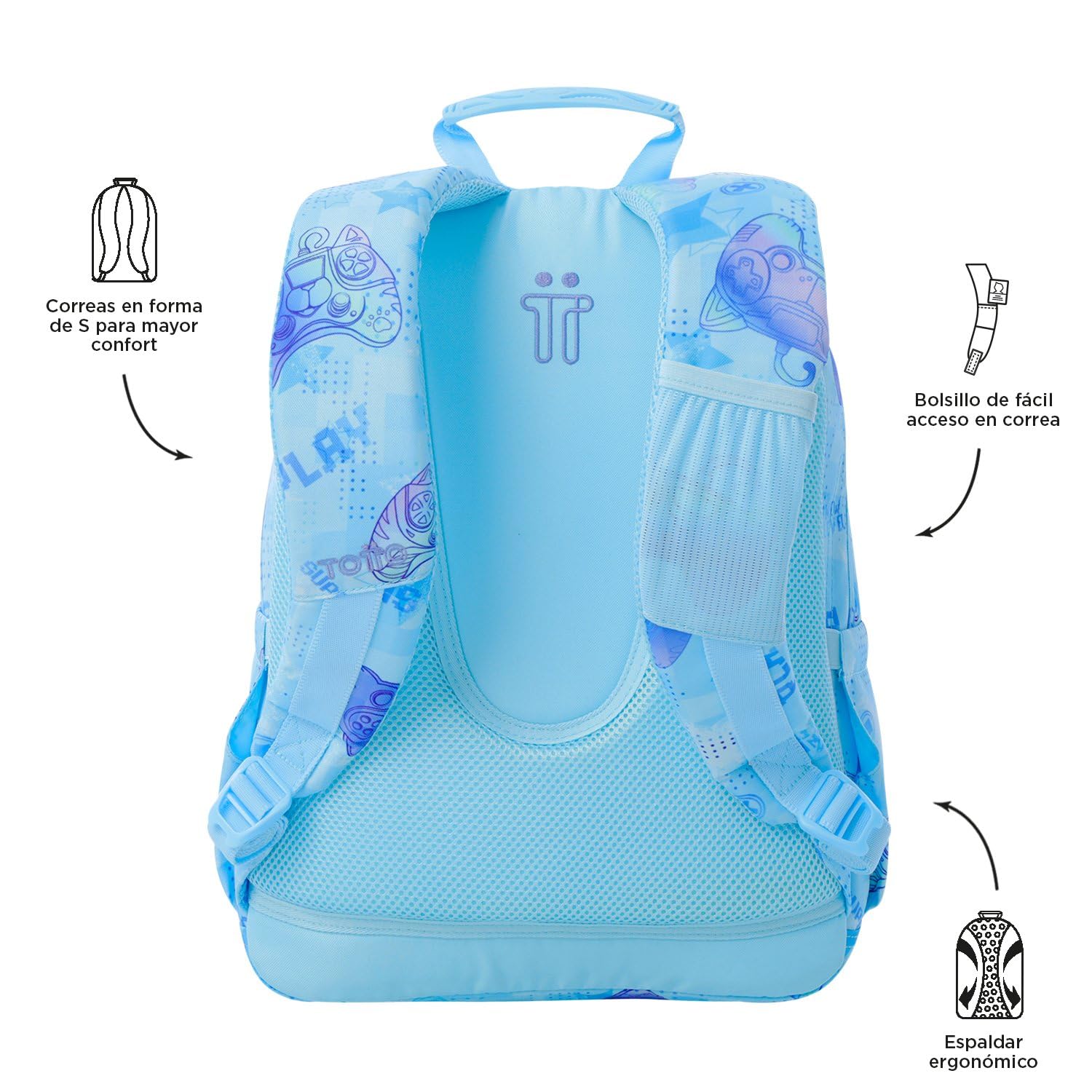 TOTTO Gommas Mochila Escolar Unisex niños
