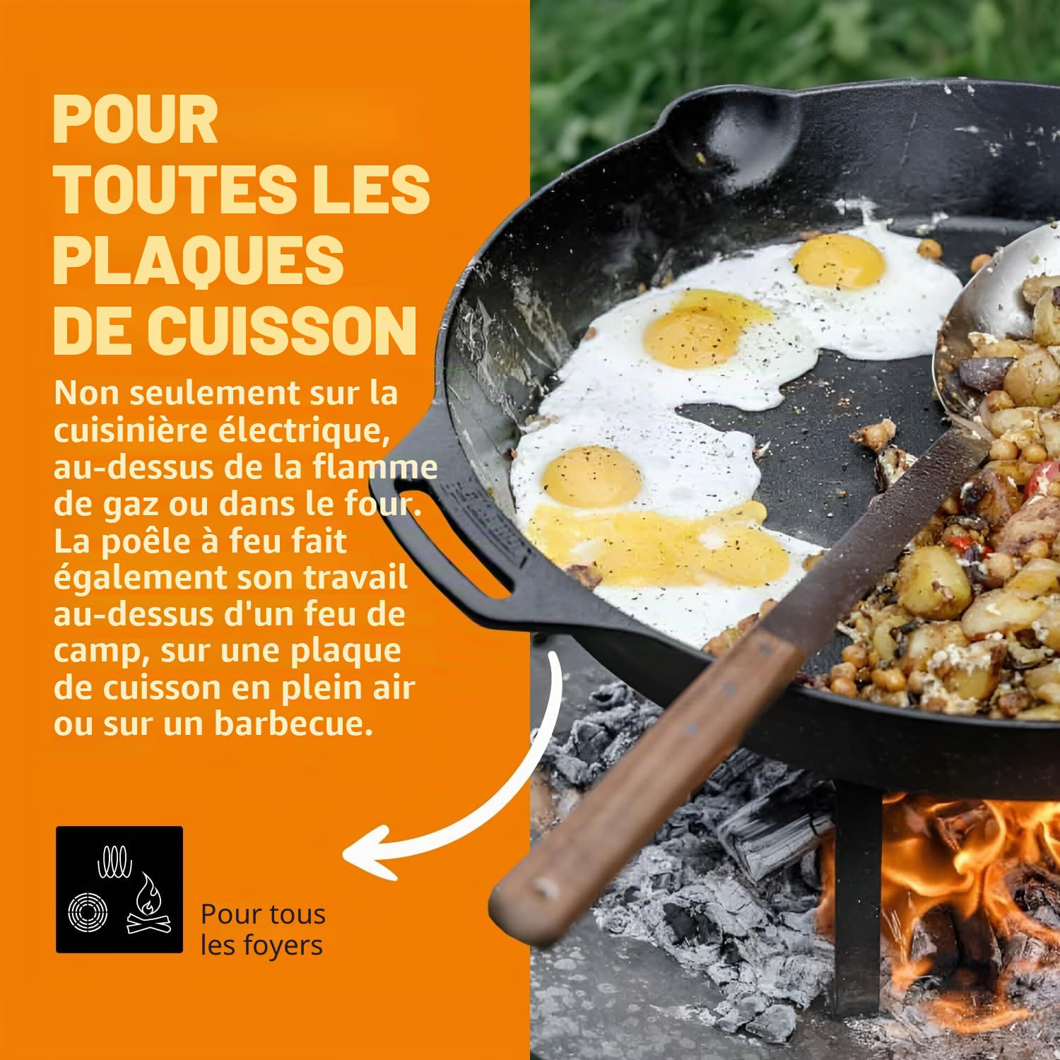 Petromax Poêle pour Le feu avec anses Noir 40 cm