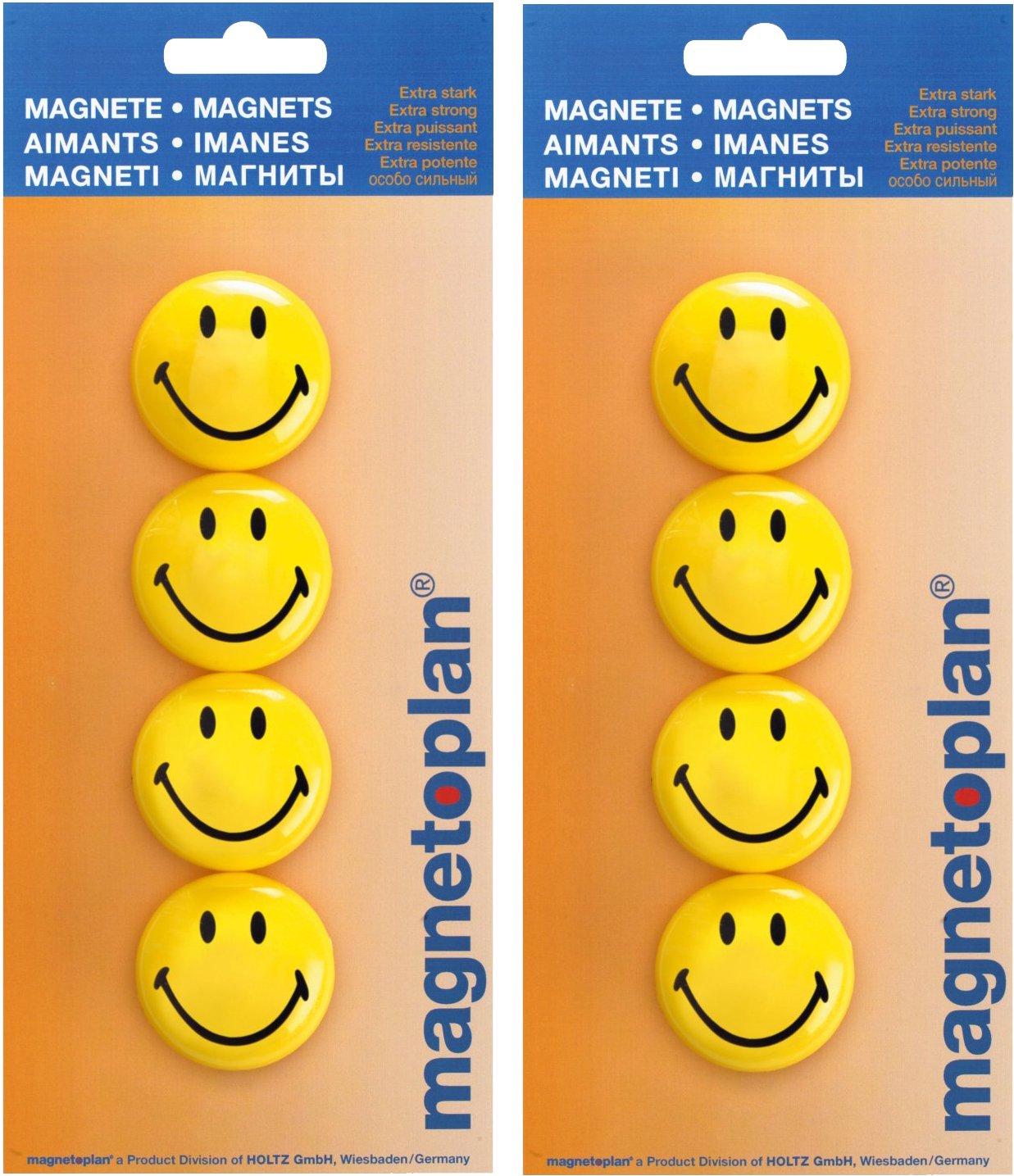 Magnetoplan Smiley Round Magnets (2, 40 mm)