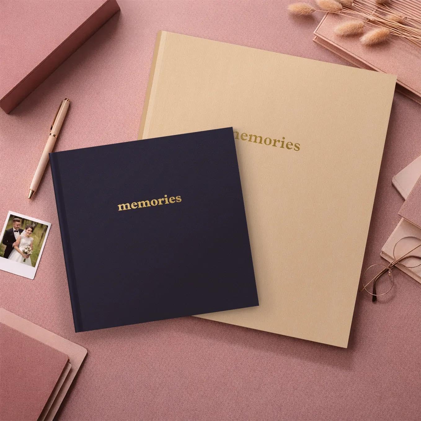 Exacompta Album photos livre 60 pages noires Skandi Moon Beige