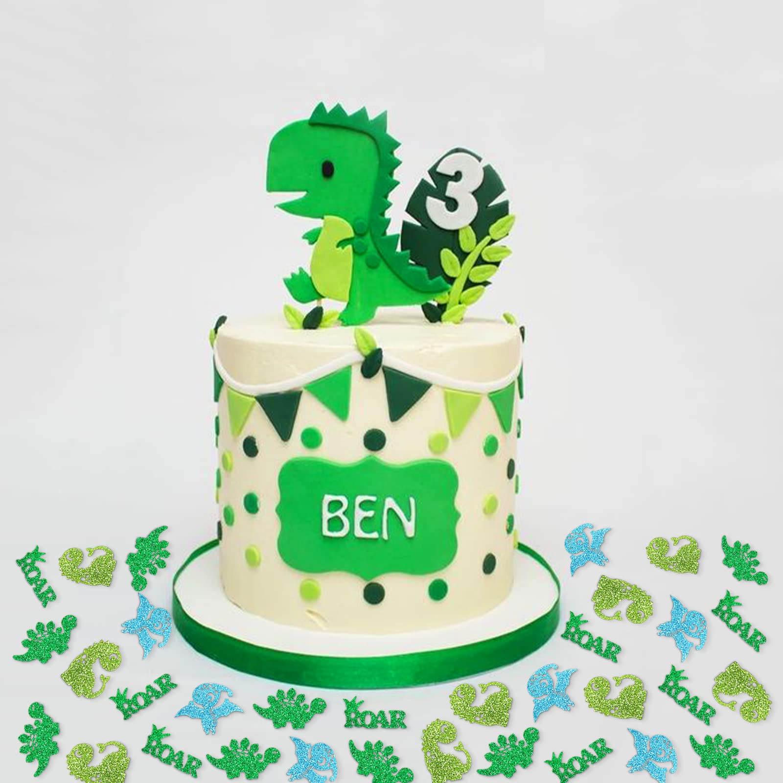 200 piezas de confeti de dinosaurio, lindo tema de dinosaurio, fiesta de cumpleaños, baby shower, confeti de mesa para niños y niñas, decoración de fiesta para baby shower