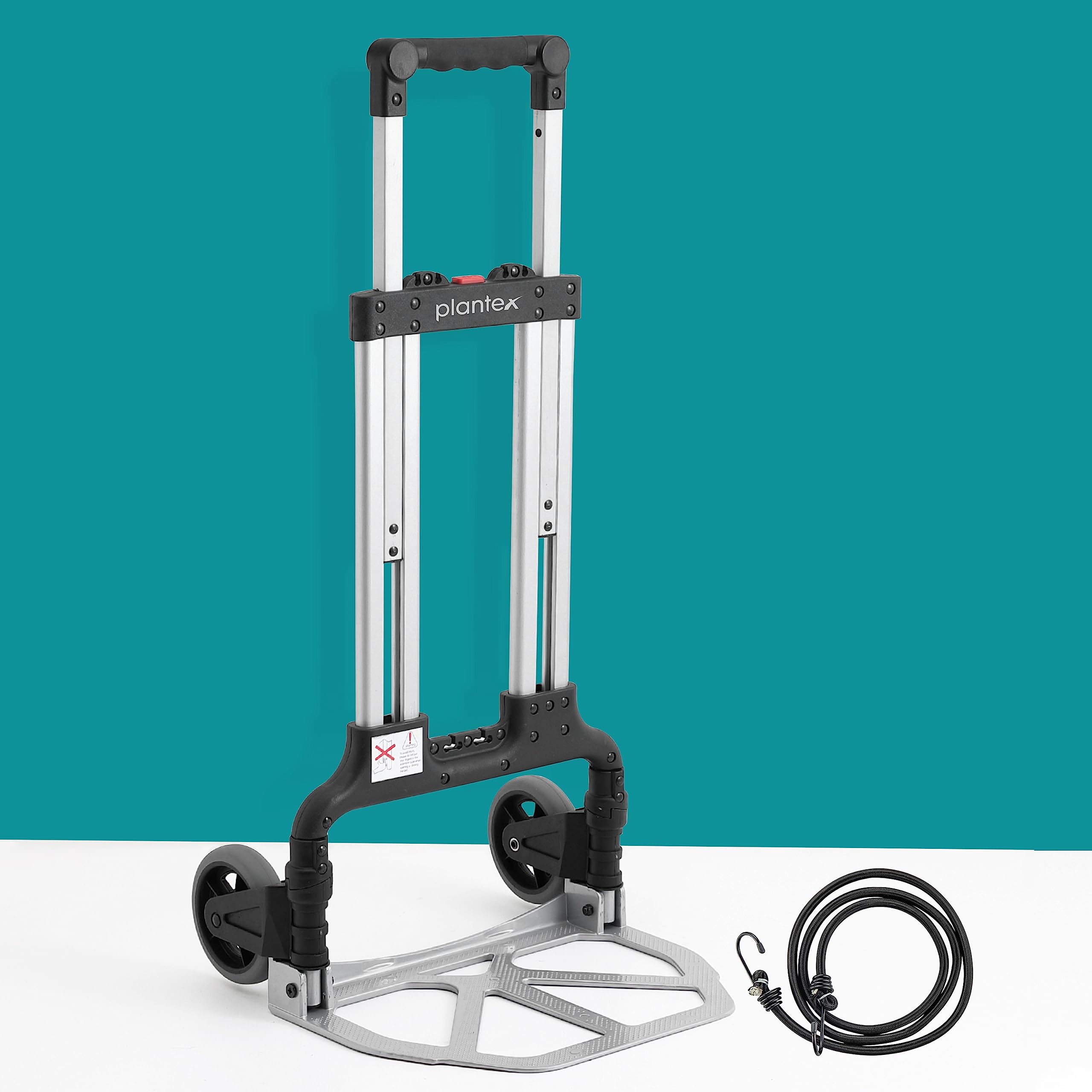 Plantex Heavy Duty Aluminum Platform Trolley for Home/Hand Truck with Black Bungee Cords for Moving Box/Utility Cart for Luggage Moving/Multipurpose Use Warehouse/Inustrial (Silver and Black) (B0C59B3YNY) Amazon Price History, Amazon Price Tracker