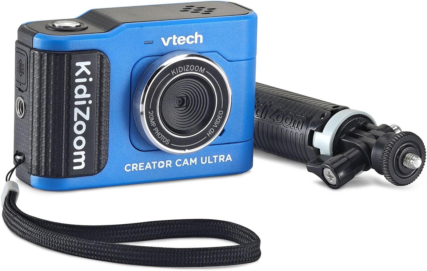 VTech KidiZoom Creator Cam Ultra - Rechargeable Camera with Tripod, Blue