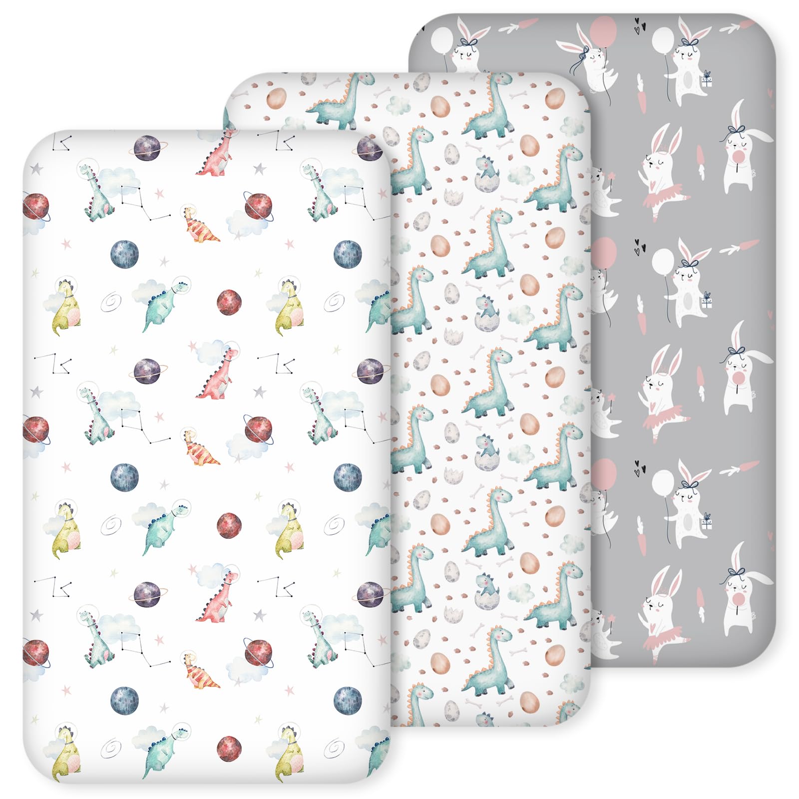 CIVARUA KIDS 3 Pack Nap Mat Sheet 47"x24", Preschool Day Care Nap Mat Cover — image 1