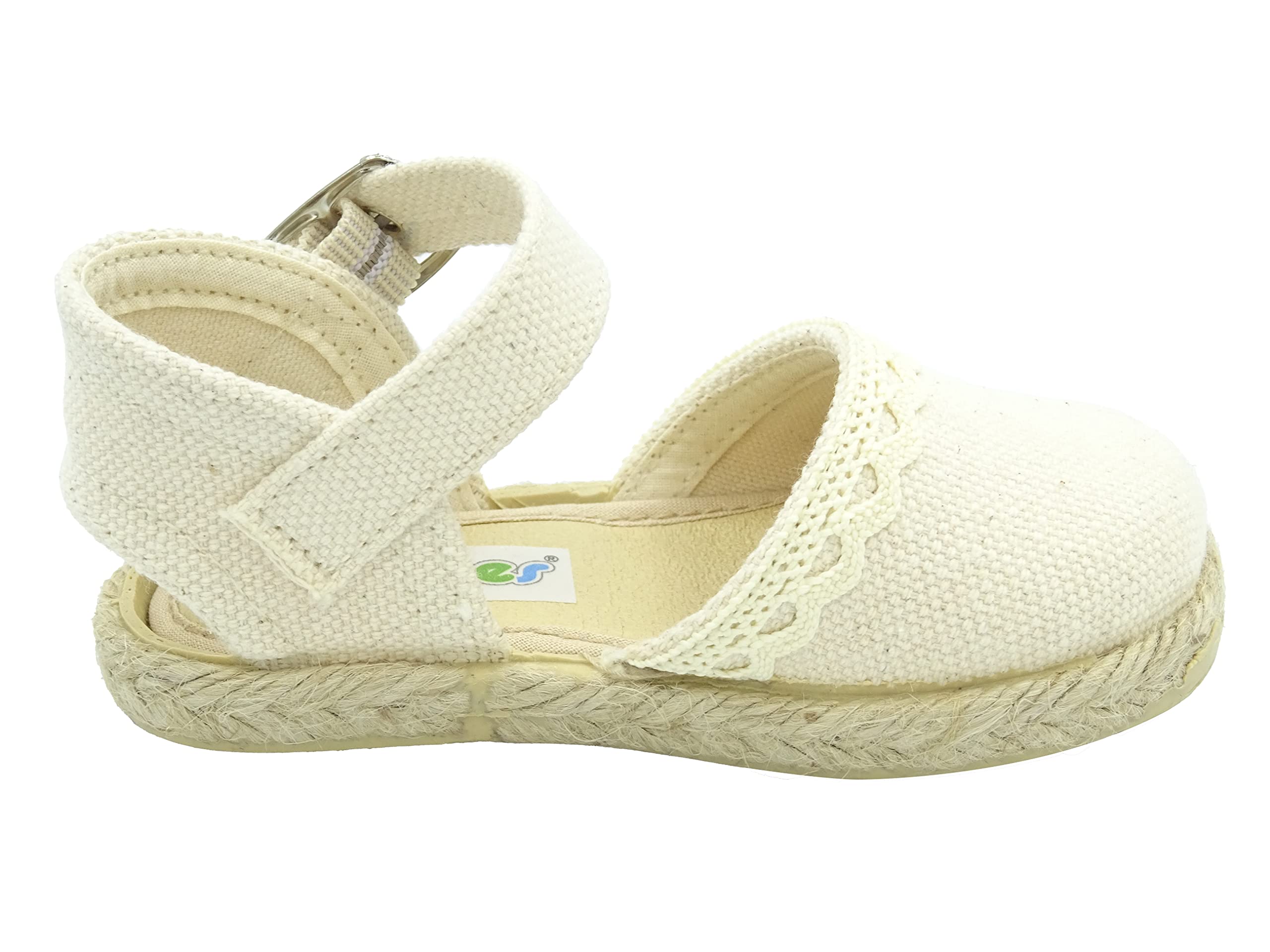esparteña de niña con puntilla para Bebe y niña con Hebilla Bebé niña