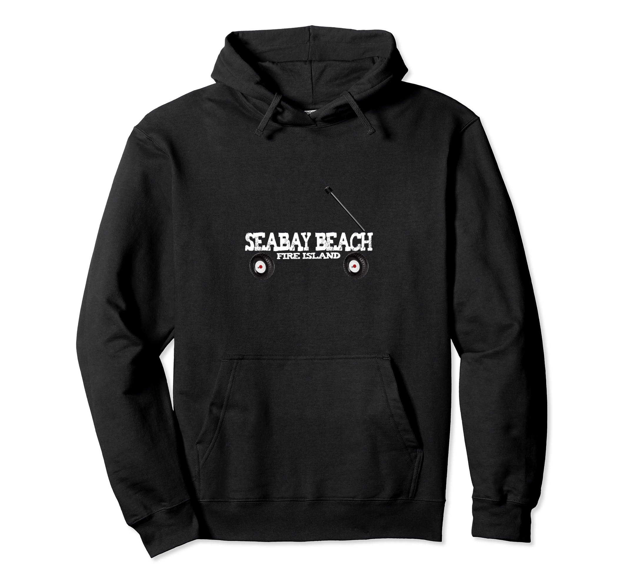 Seabay Beach Fire Island red wagon summer vacation beach Pullover Hoodie