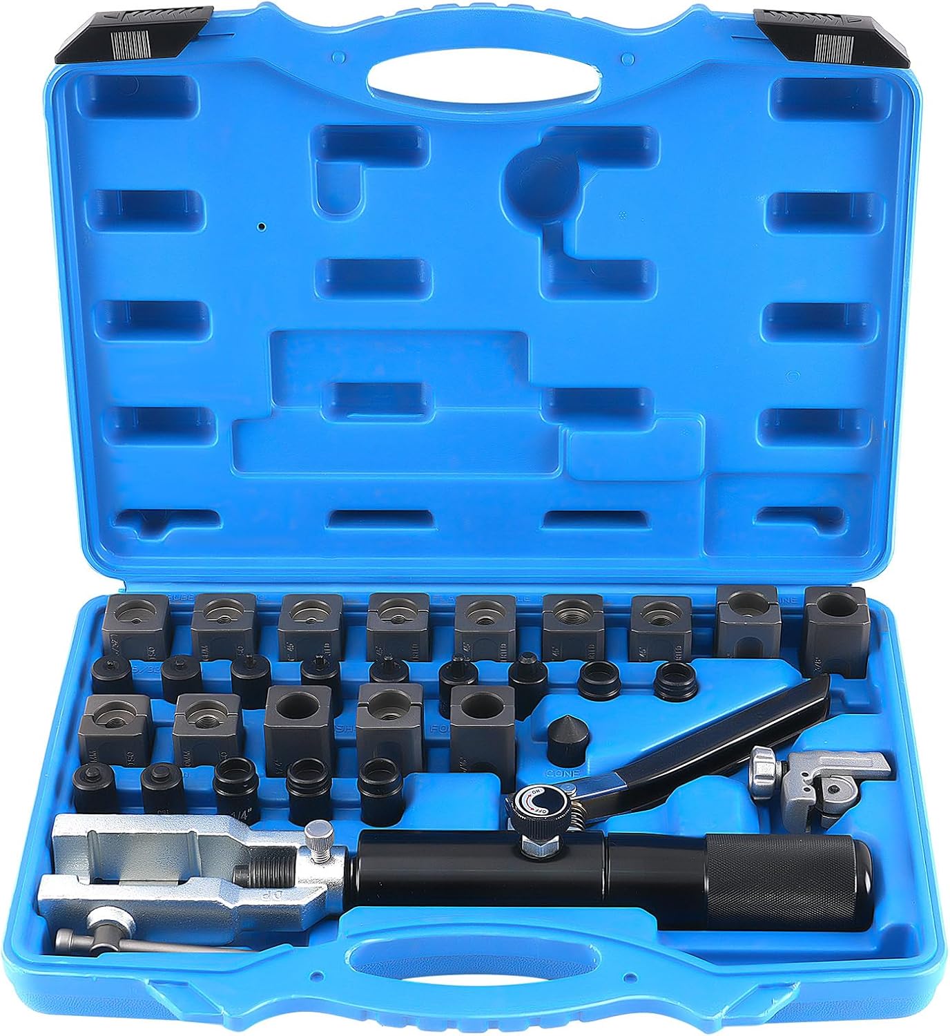 maXPeedingrods Universal Hydraulic Flaring Tool Kit with 45° Double & Single Flares, Push Connect, for GM Fuel Line and Brake Line, Includes Hydraulic Ram and Tube Cutter