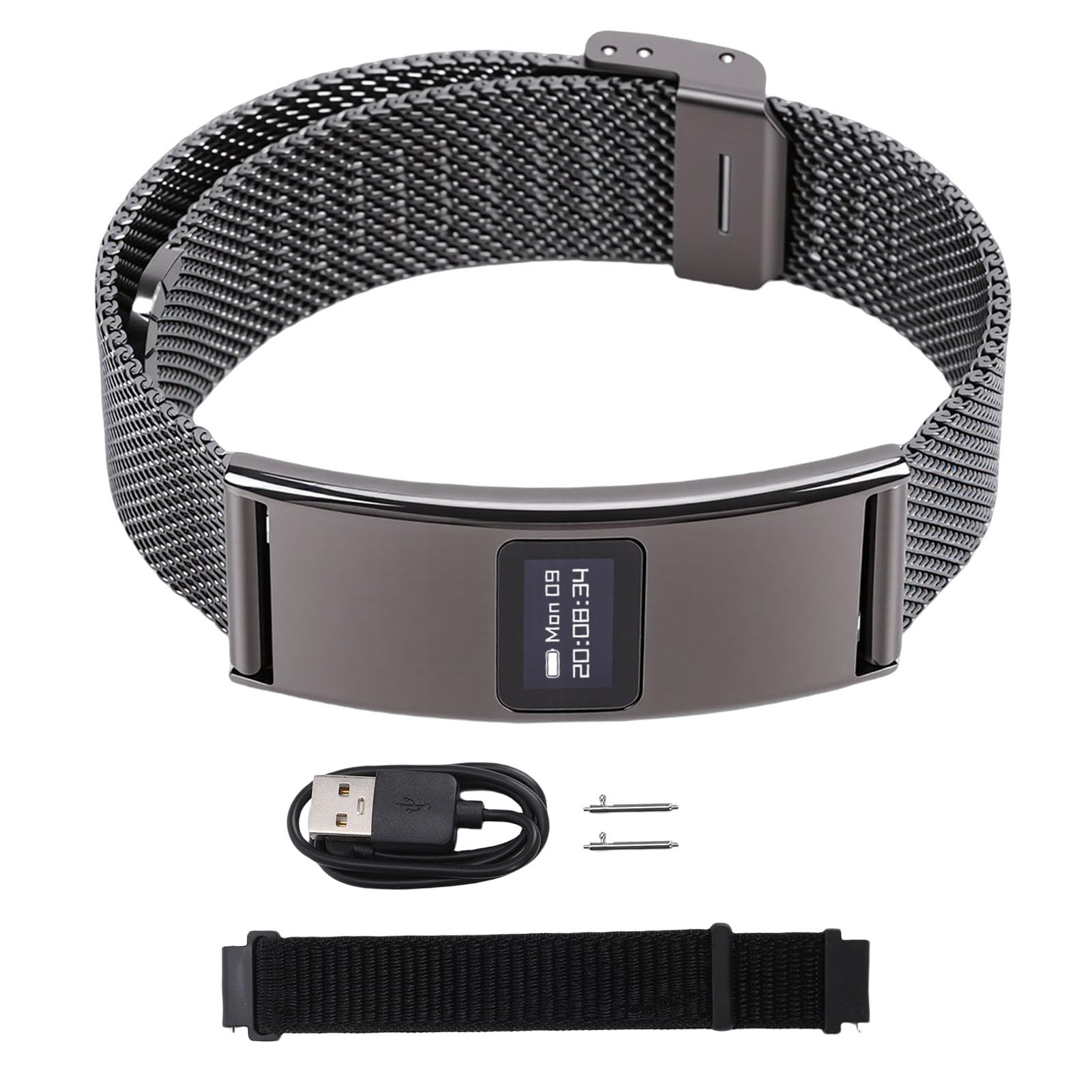 Topiky Pulsera Inteligente, Rastreador de Salud y Actividad Física, Pulsera de Actividad Física Portátil, Rastreador de Sueño 24 Horas, de para Hombres y (Black)