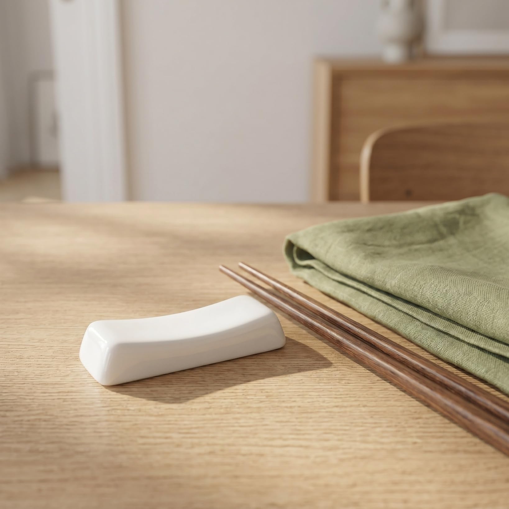Toyvian Supporto Poggia-Bacchette in Ceramica Bianca 12 Pezzi, Porta-Couverts Piccolo Formato per Ristoranti, Hotel e Tavole Domestiche