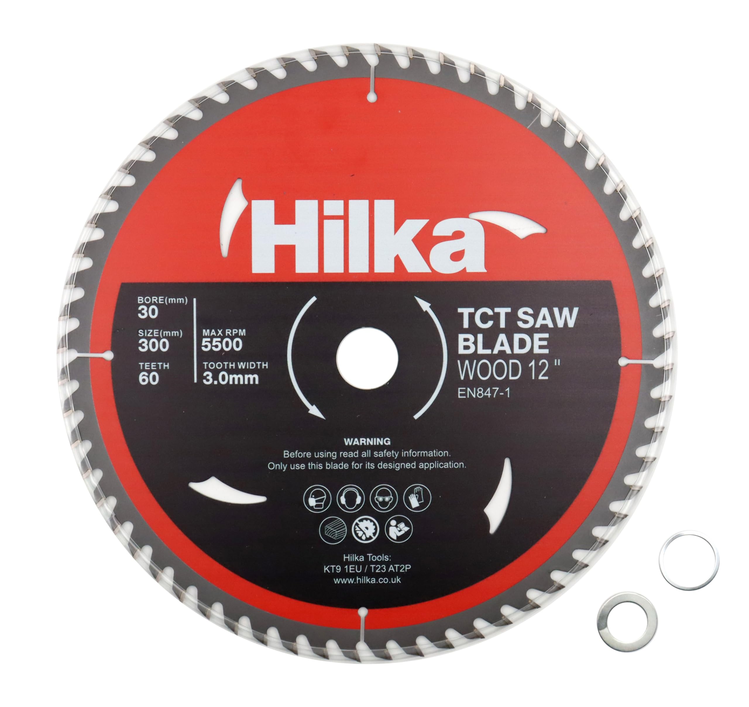 Lame de scie TCT 60T 300 mm Hilka pour decouper des panneaux
