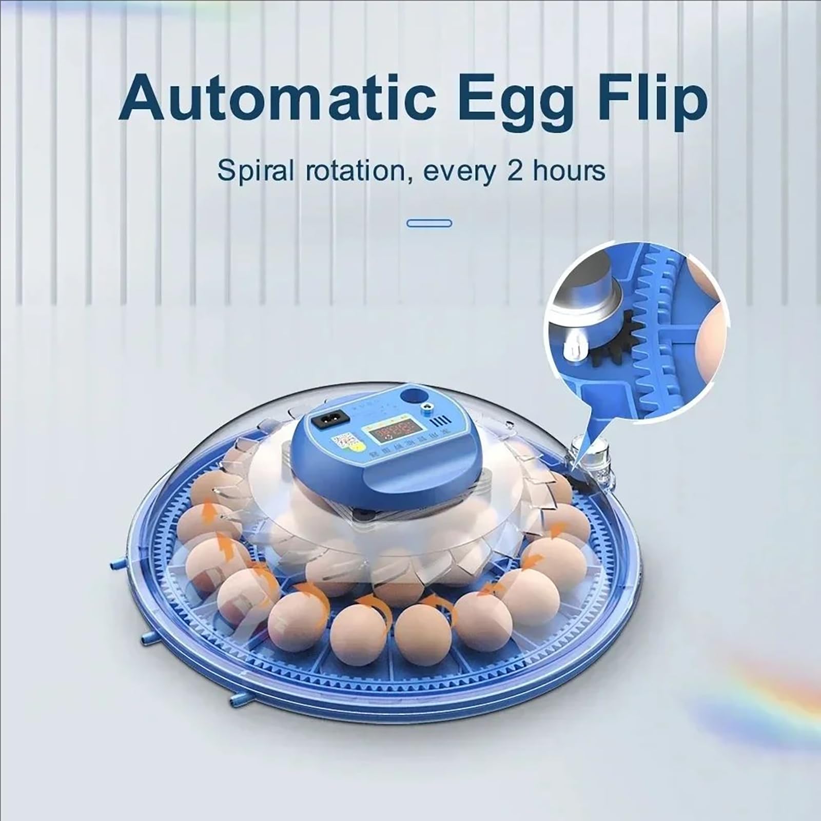 Incubatrice Per Uova Automatica,Incubatrice Per Uova,Con 16 Uova,Con Rotazione e Umidificazione Automatica Delle Uova,Controllo Della Temperatura,Luce Per Le Uova,Adatto a Tutti i Tipi Di Uova,Ecc.