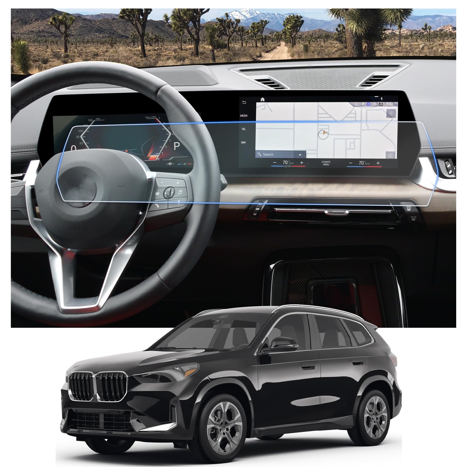 CDEFG 2PCS for BMW X1 X2 2024-2025 Screen Protector