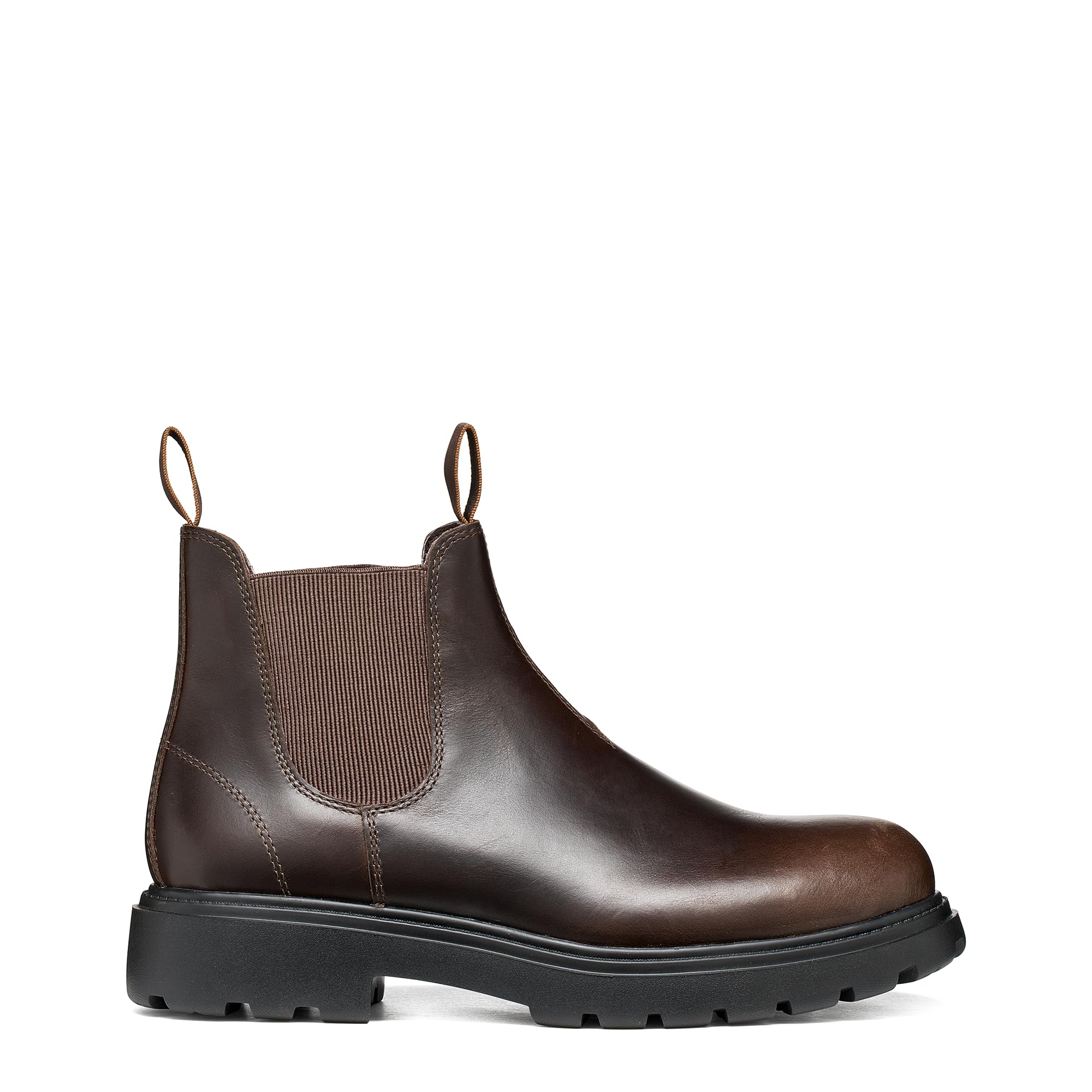 Geox Herren - Chelsea Boots SPHERICA in braun Glattleder