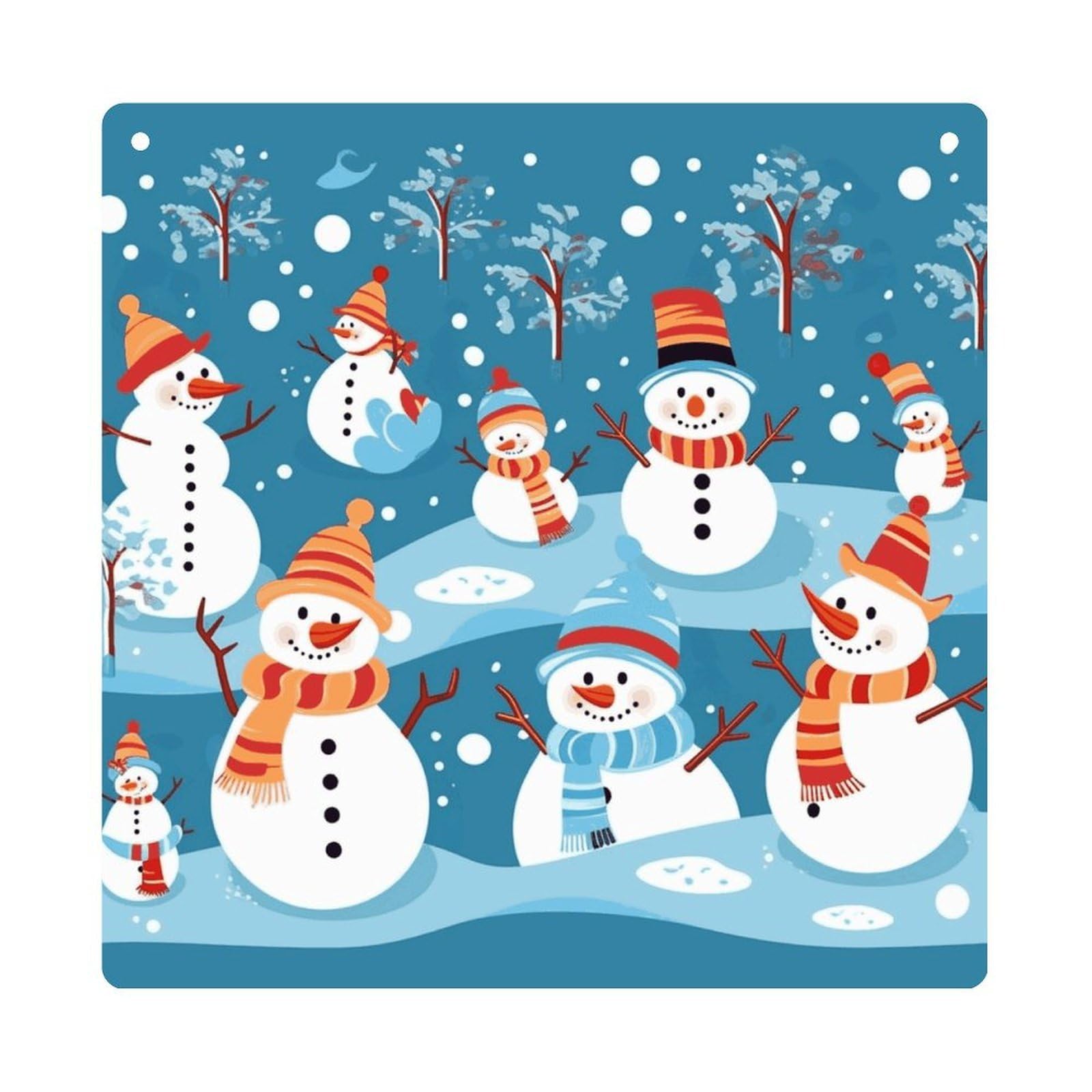 Adfgyerh Style Snowman Hanging Ornaments Window Hanging Modern Acrylic Decor For Living Room Bedroom Dining Room Hallway Office Wall Decor, 8X8 In