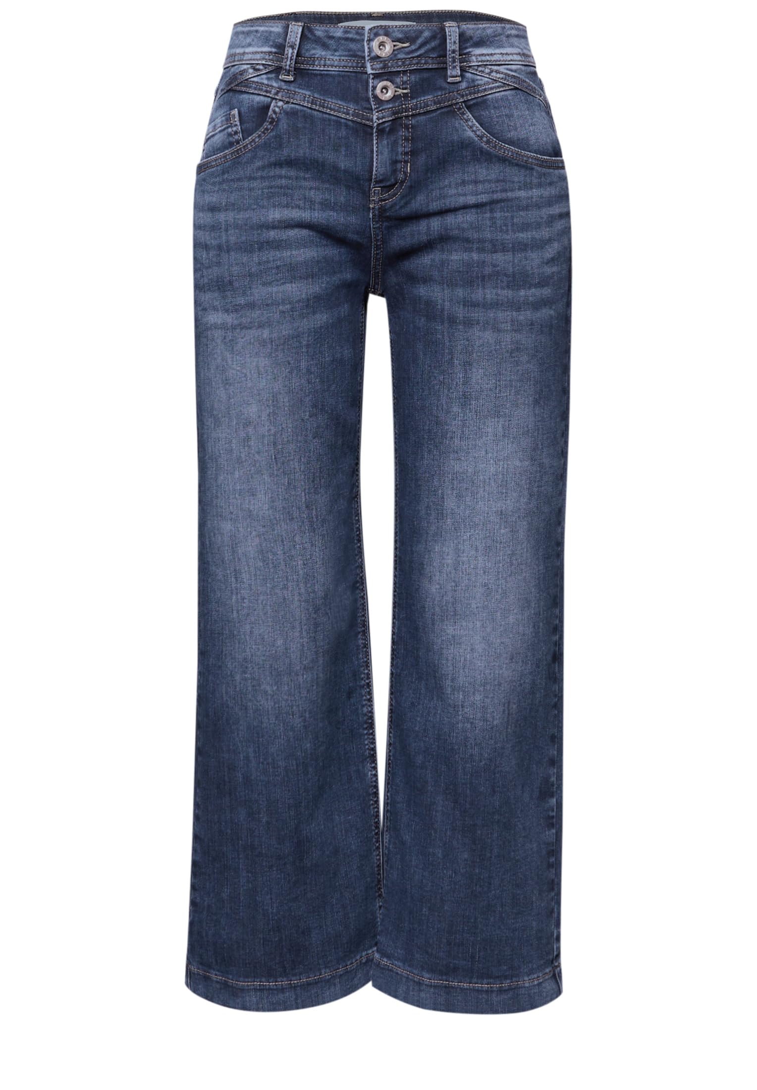 Street One Damen High Waist Wide Leg Jeans im Loose Fit 3817230