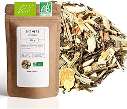 Organic Green Tea Lemon - 100g (40 cups) - Loose tea 100% organic - Mes-Thés