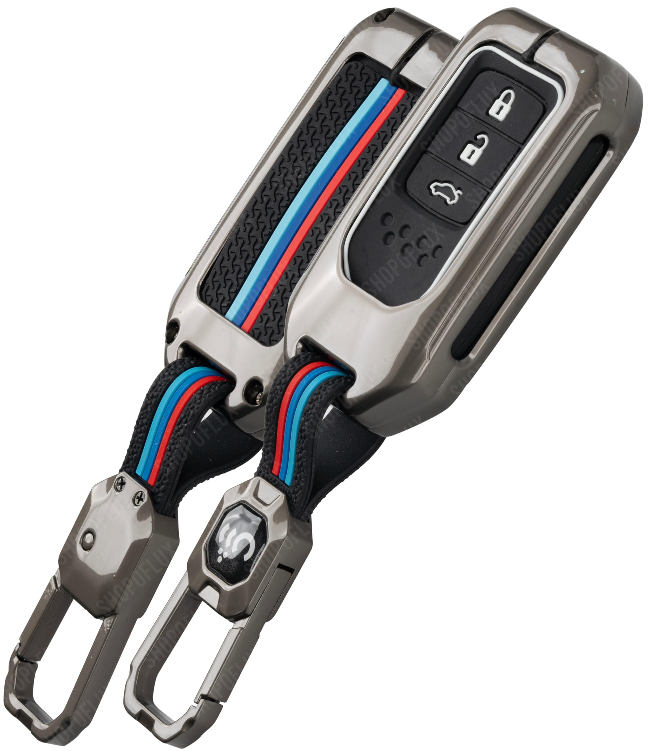 SHOPOFLUX Metal Key Cover Compatible for Honda Elevate | City | Amaze | WRV | CRV | Jazz | 3 Button Smart Key-image-33