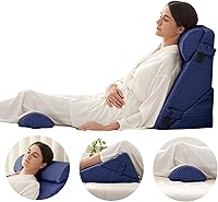 Vista 94 de Bedluxe - Juego de 4 almohadas ajustables de cuña para cama, almohada de espuma viscoelástica para después de la cirugía para el alivio del dolor