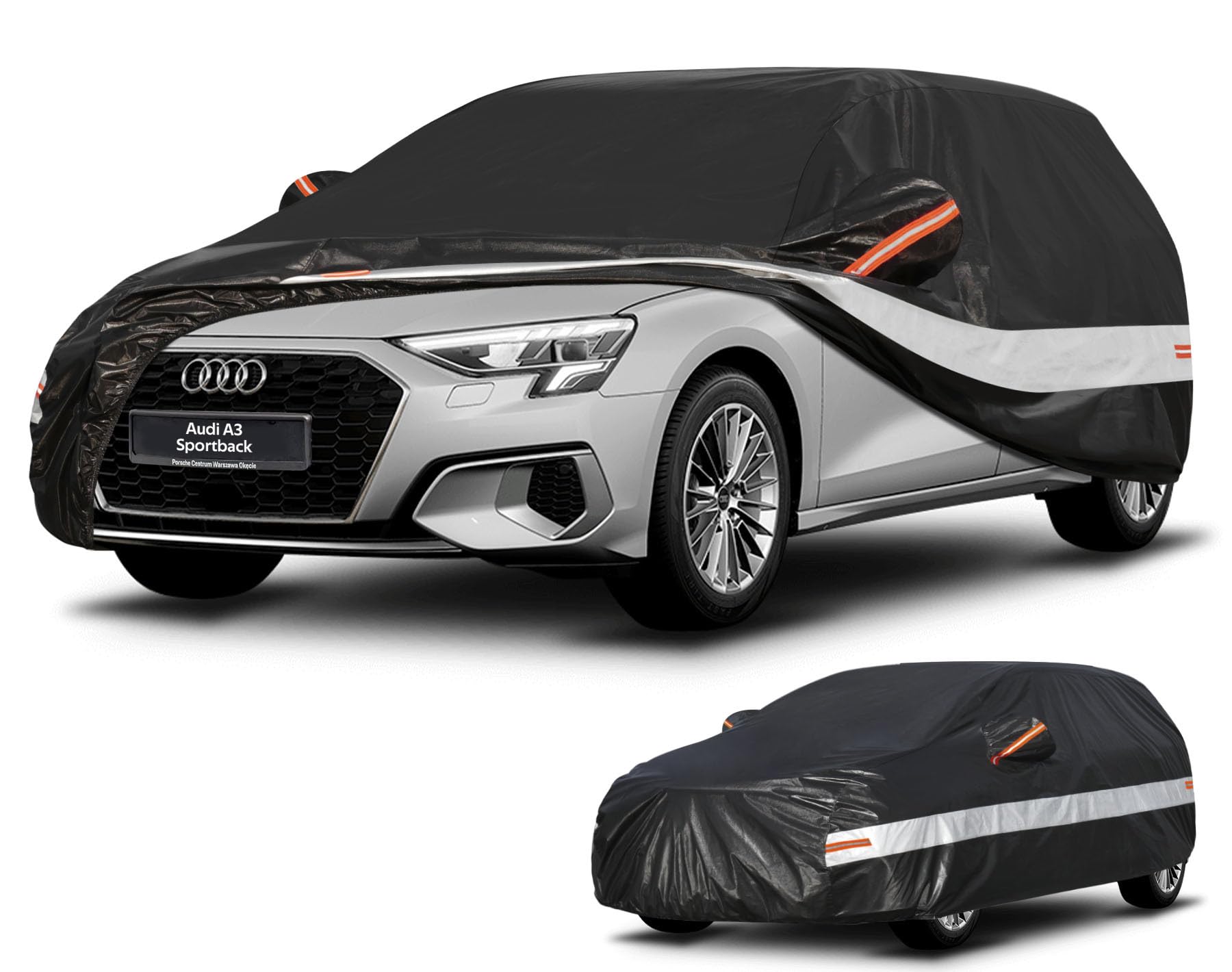 Holthly 10 strati Telo Copriauto per Audi A3 Sportback(1996-2025),100% copertura auto impermeabile,Telo Copri Auto per Esterno,impermeabile,protezione UV,antivento,antipolvere