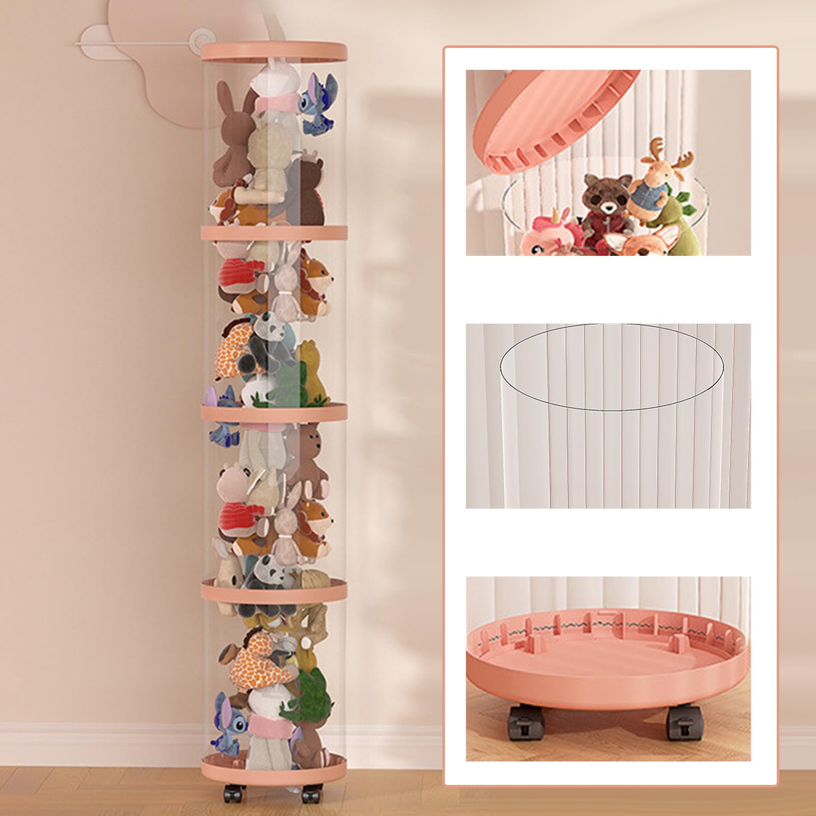 Tubo organizador de animales de peluche,Almacenamiento de tubos de animales
