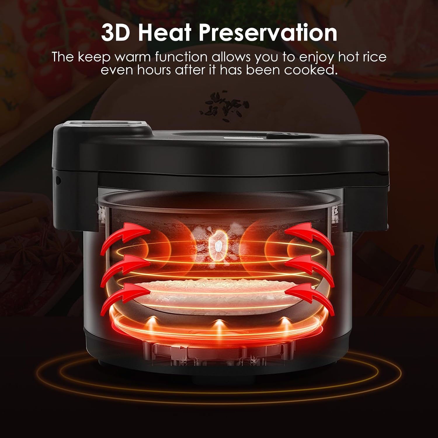 Commercial Rice Cooker 13L Large Rice Cooker 50Cup(Cooked)/25Cup (Uncooked), 1850W Rice Cooker for Restaurant Canteen Party Commercial Rice Warmer for 24H