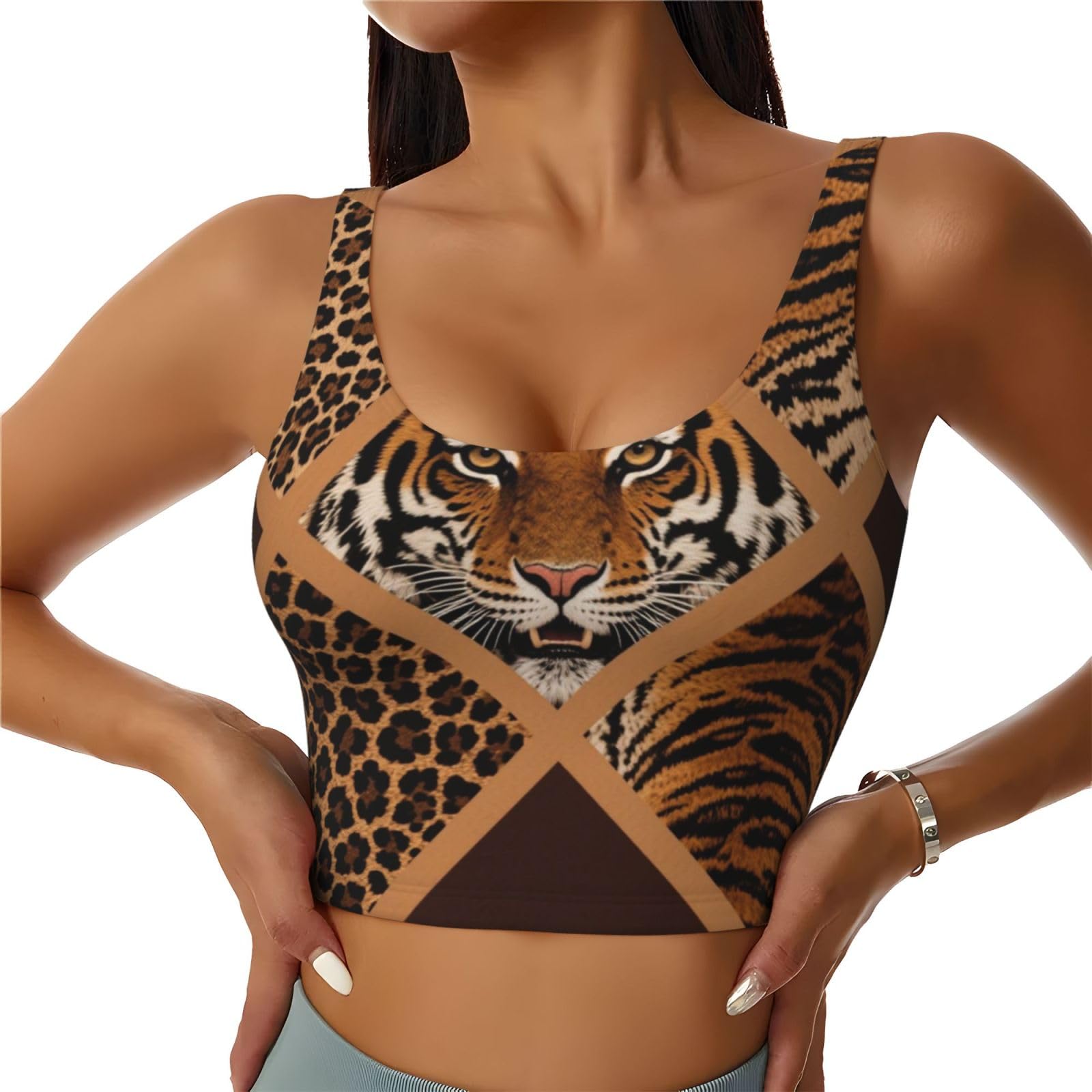 Womens Summer U-Shaped Back Sports Bras Crop Vest Underwear