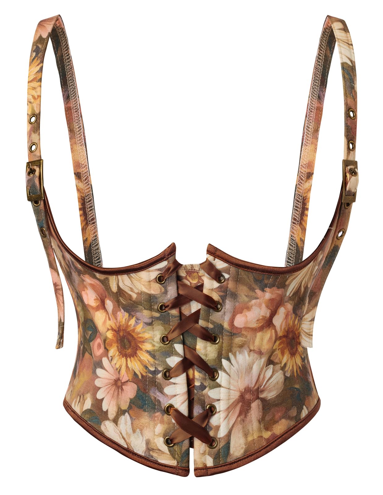 Scarlet Darkness Corset Belt for Women Floral Renaissance Underbust Corset